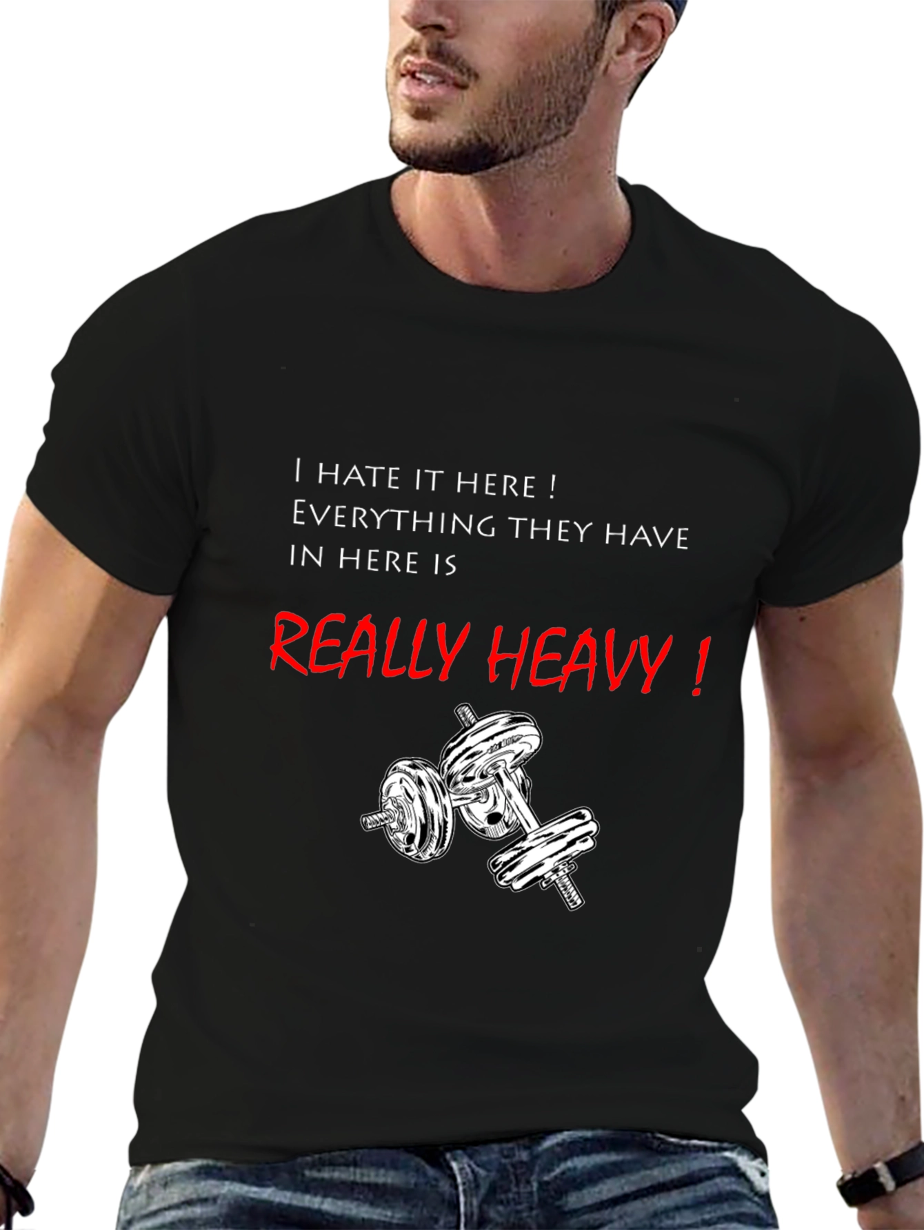Funny Gym Workout T-Shirt - Really Heavy