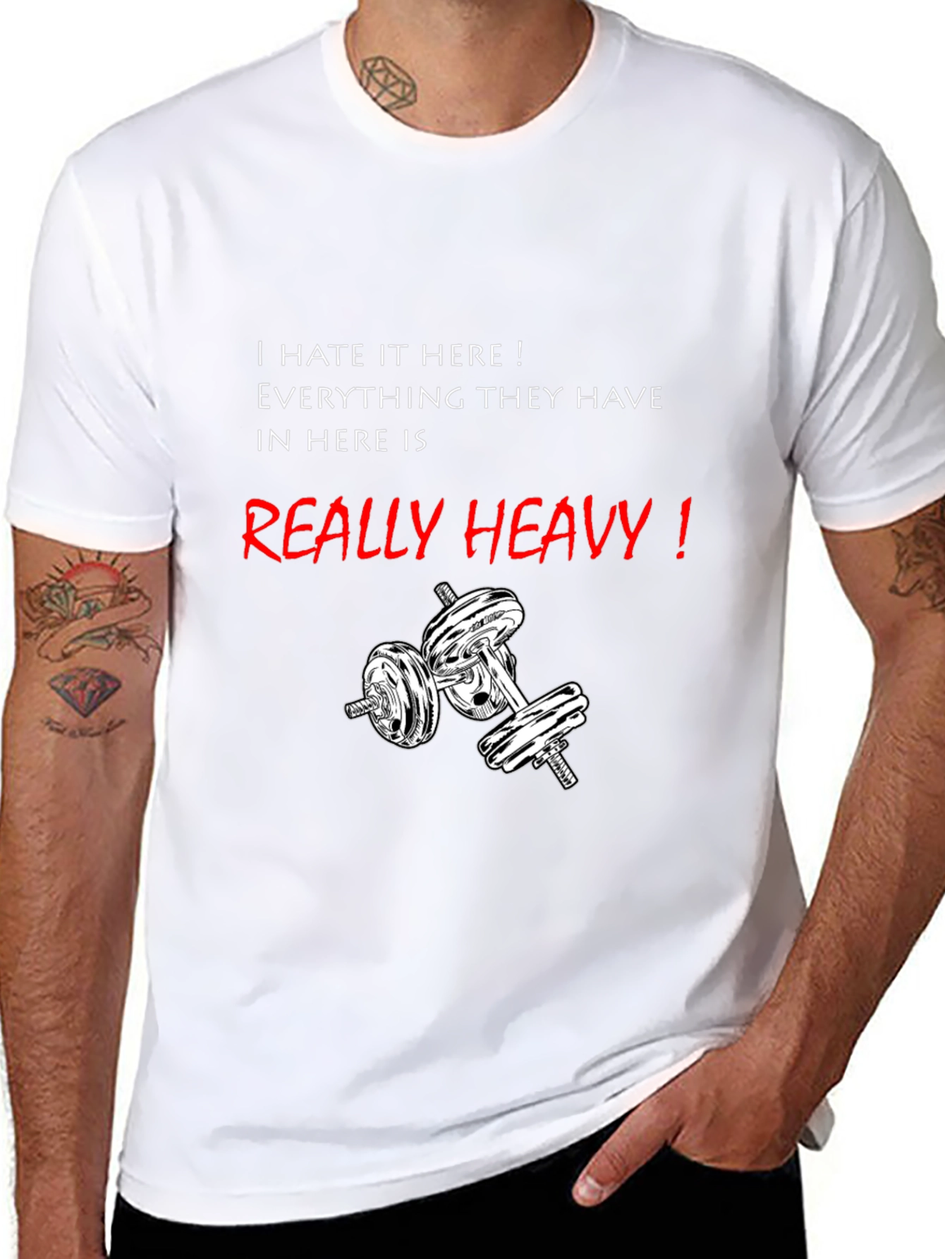 Funny Gym Workout T-Shirt - Really Heavy