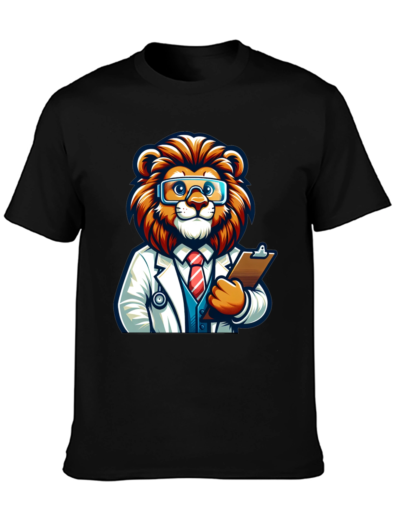 Cartoon Lion Doctor T-Shirt