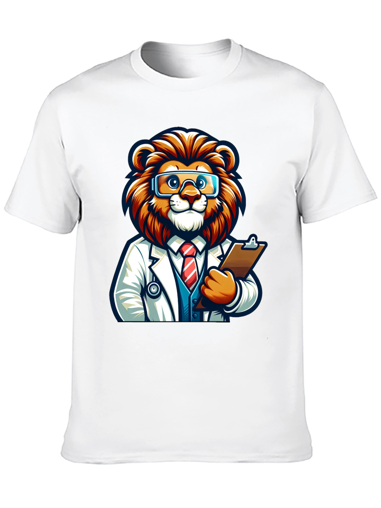 Cartoon Lion Doctor T-Shirt
