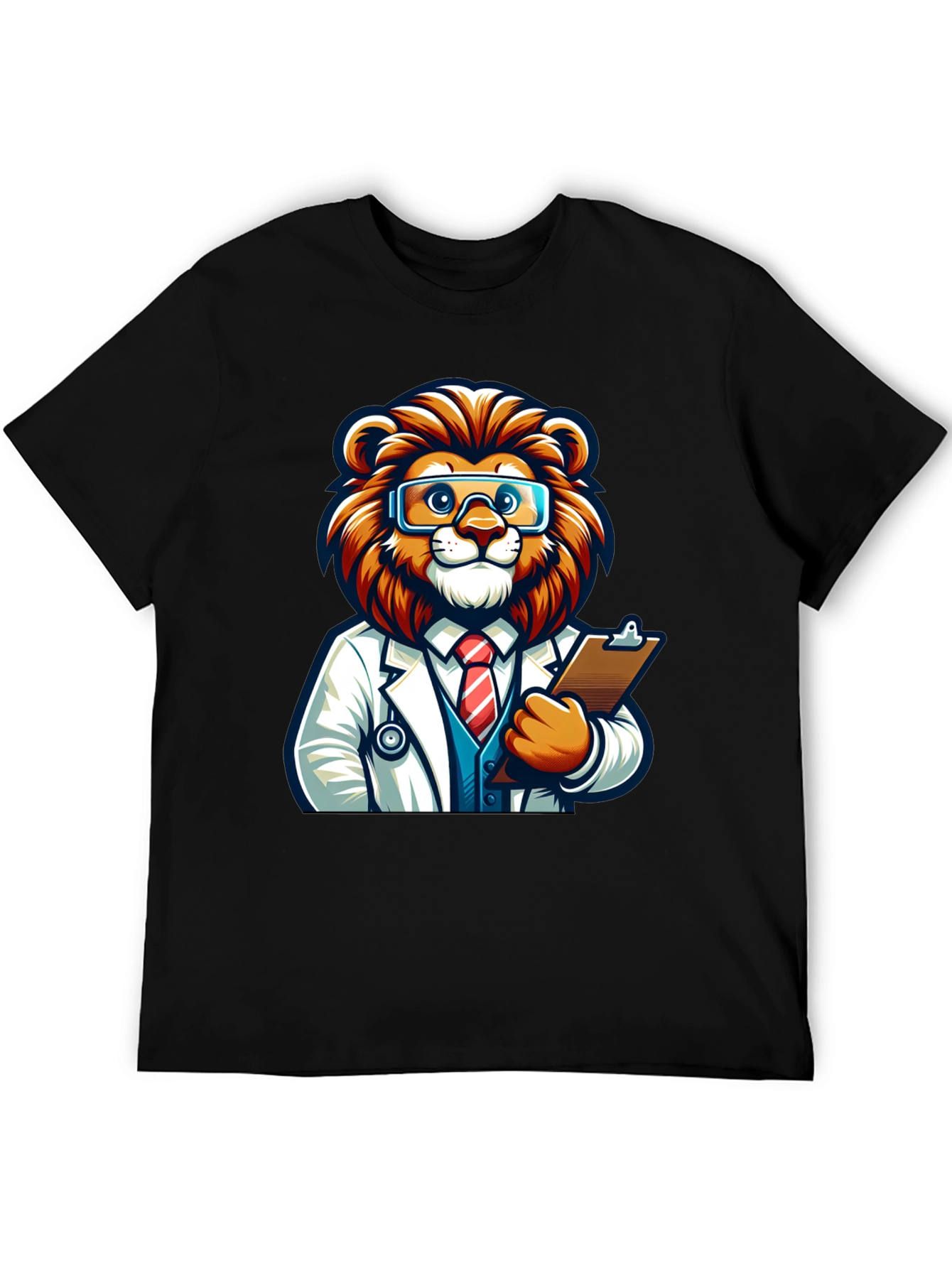 Cartoon Lion Doctor T-Shirt