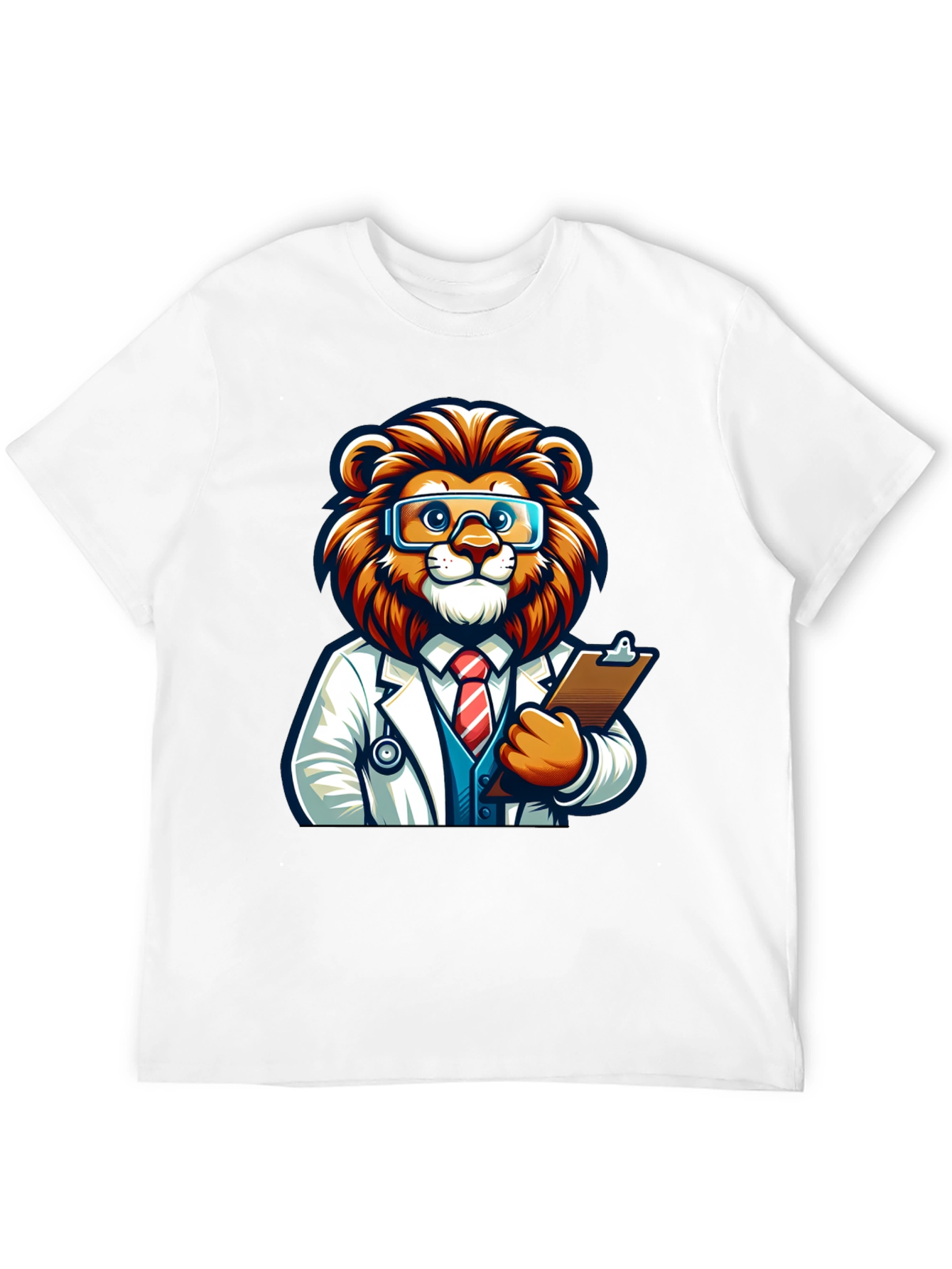 Cartoon Lion Doctor T-Shirt
