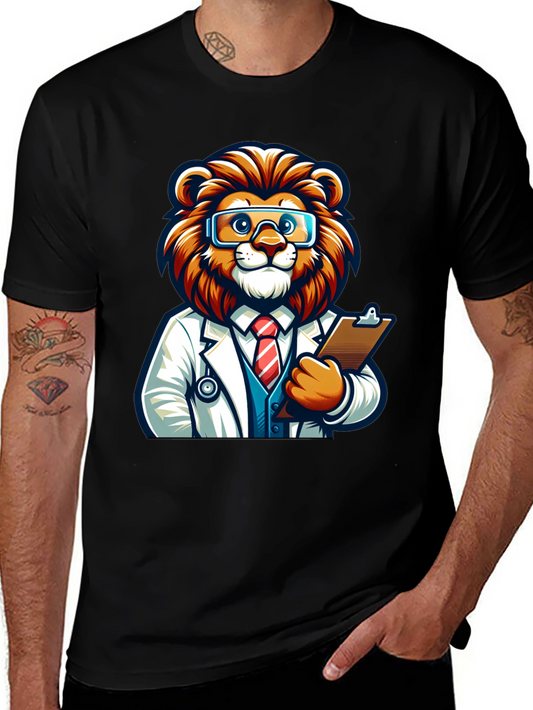 Cartoon Lion Doctor T-Shirt