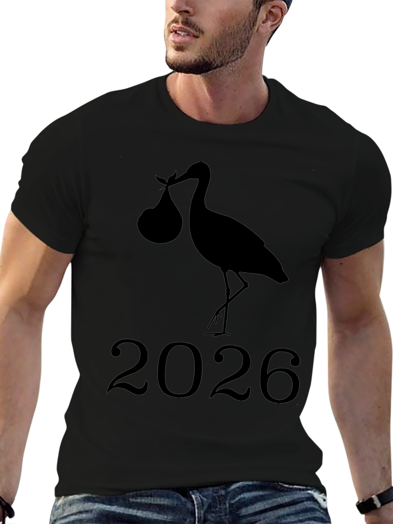 Stork 2026 Baby Announcement Tee