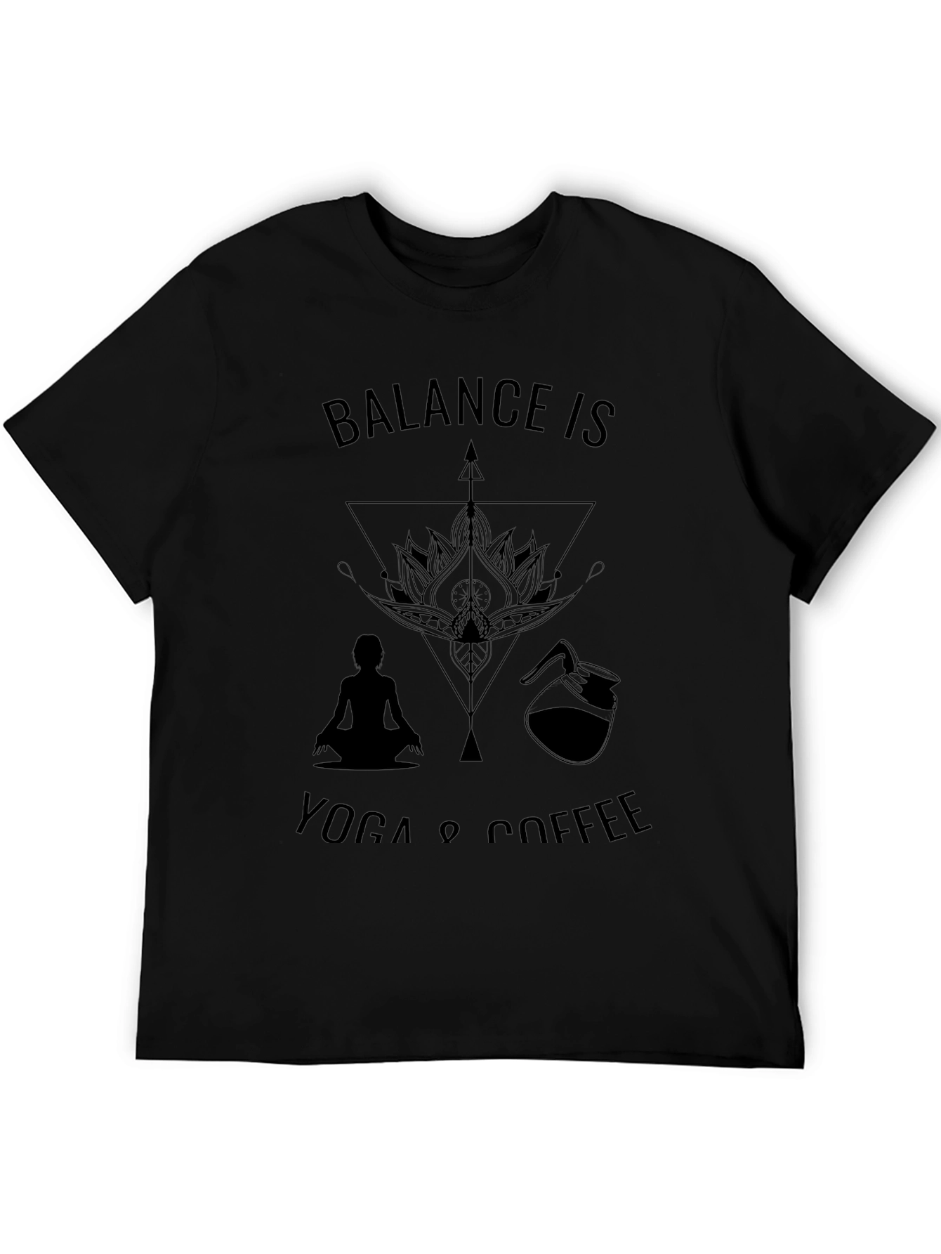 Balance Yoga & Coffee Graphic Tee
