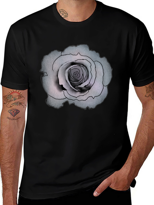 Rose Graphic Black T-Shirt