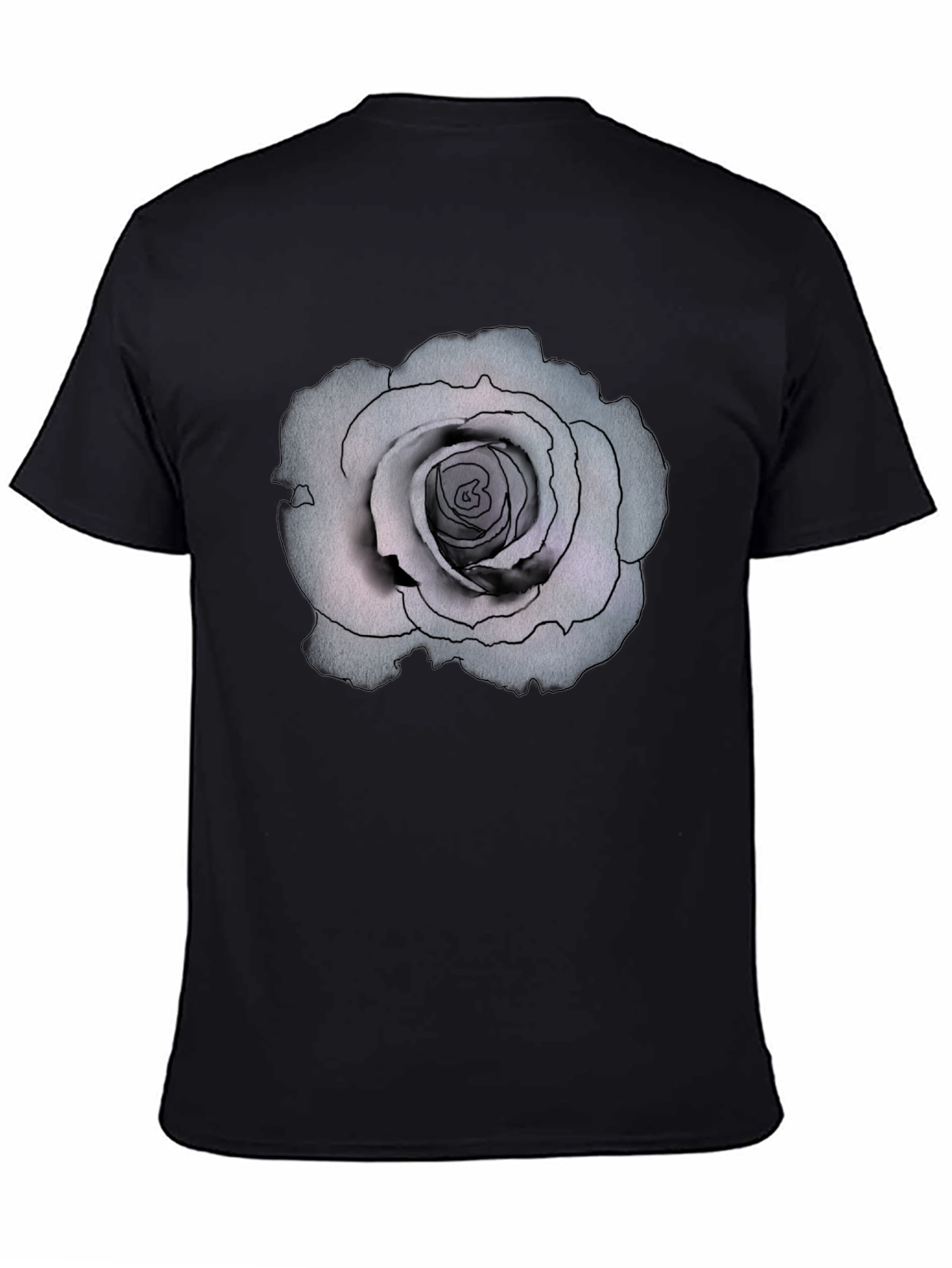 Rose Graphic Black T-Shirt