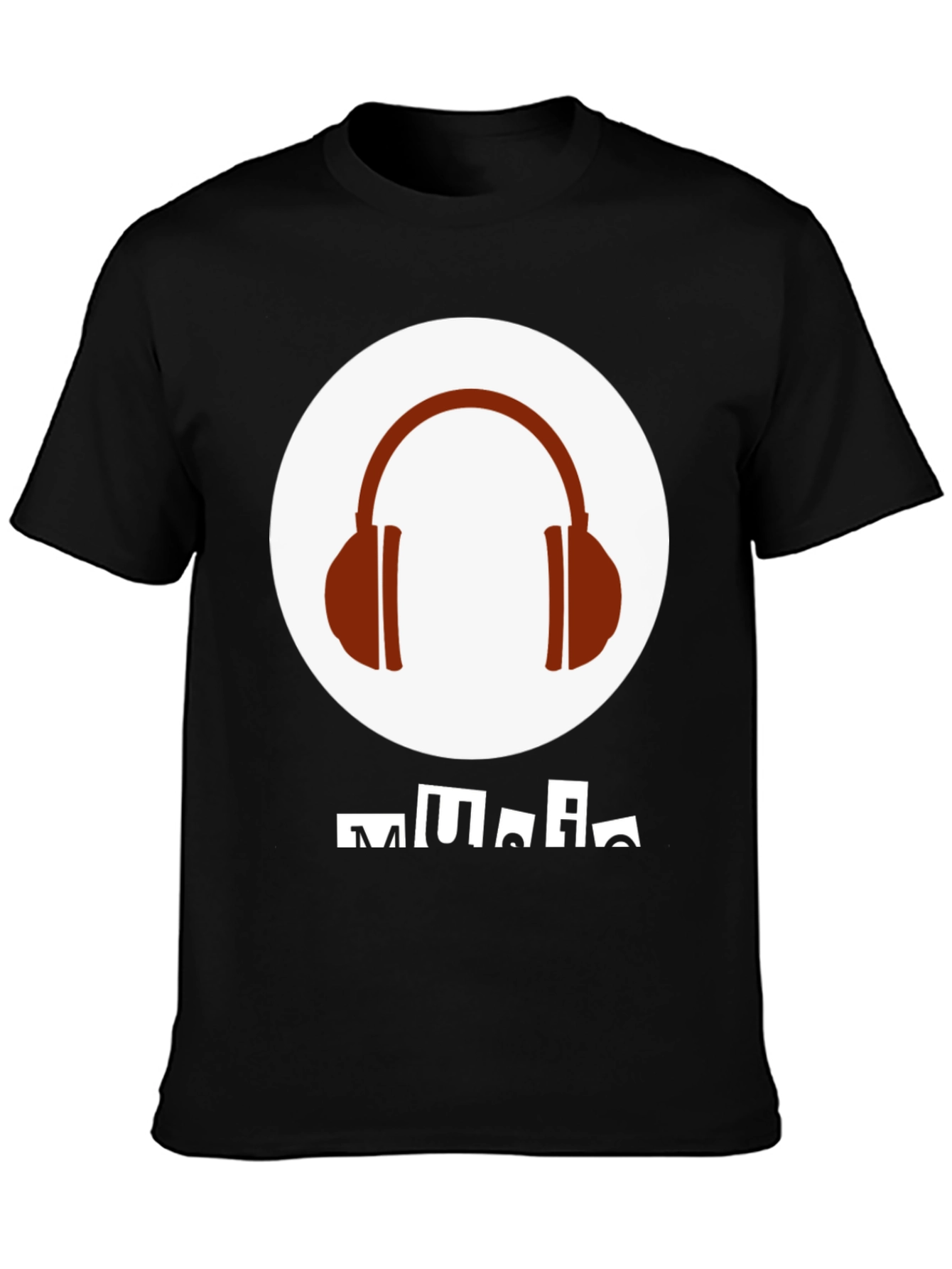 Music Lover Graphic Tee - Headphones Design