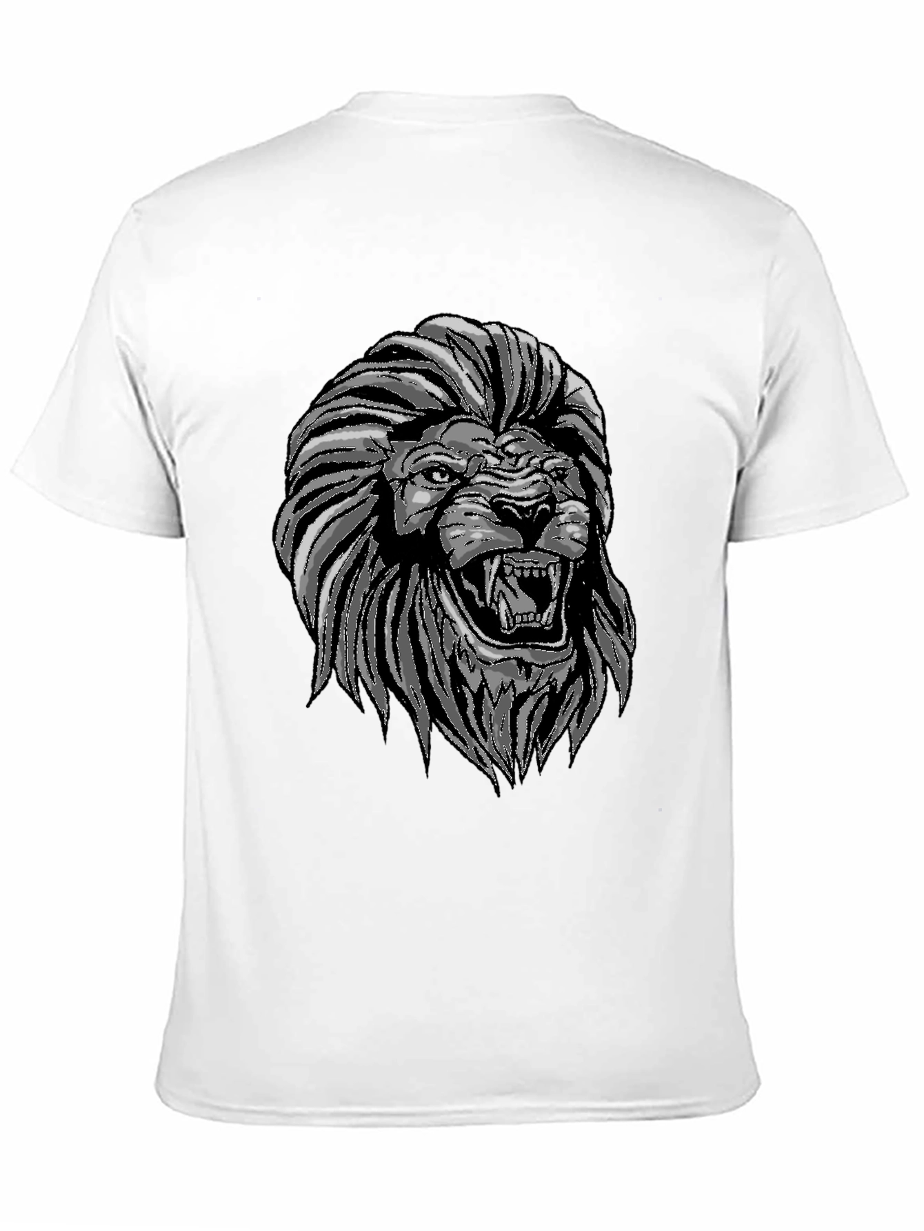 Lion Graphic Print Crew Neck T-Shirt