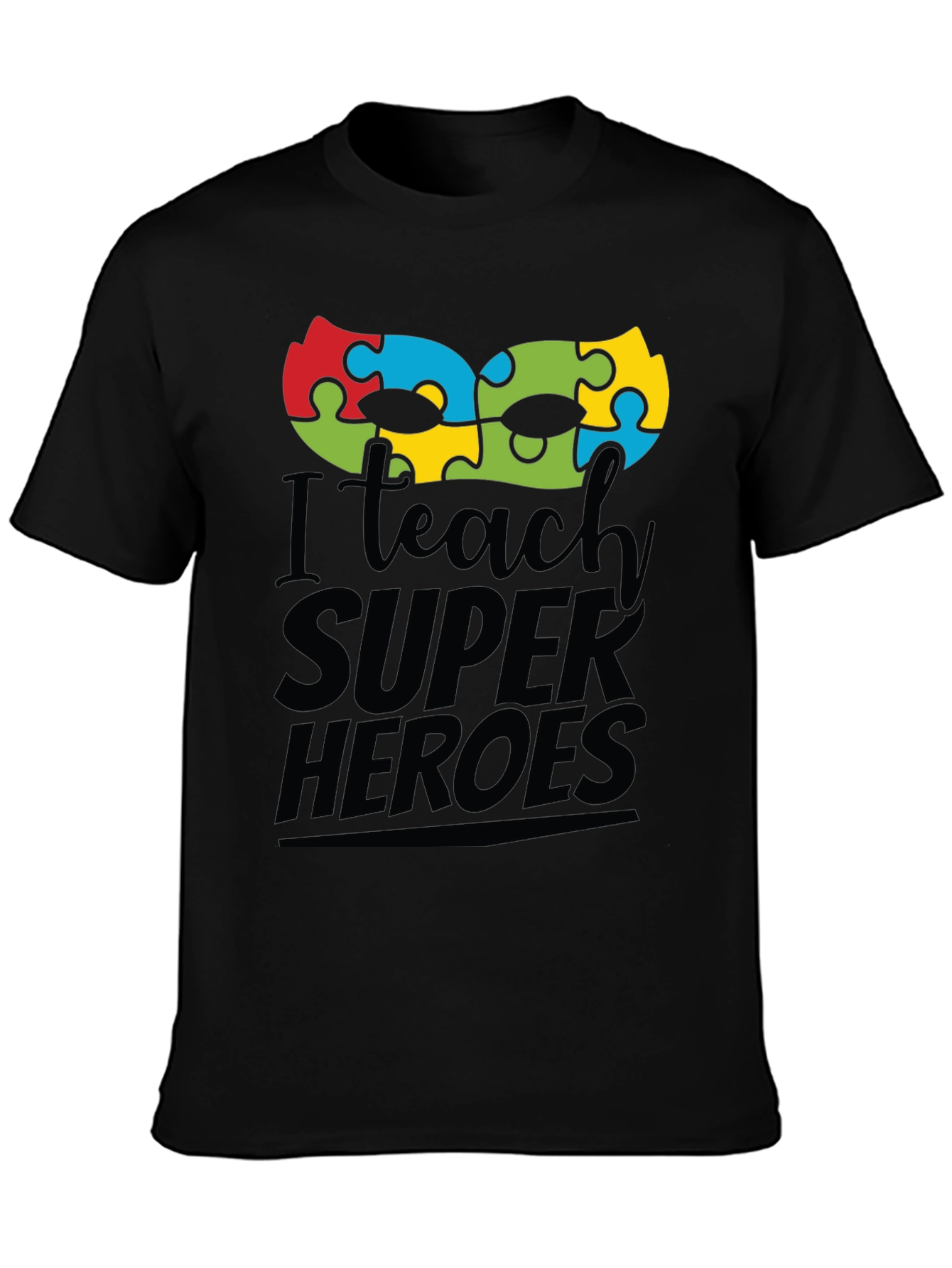 I Teach Super Heroes Autism Awareness T-Shirt