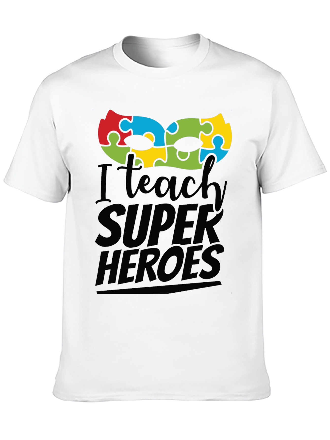I Teach Super Heroes Autism Awareness T-Shirt