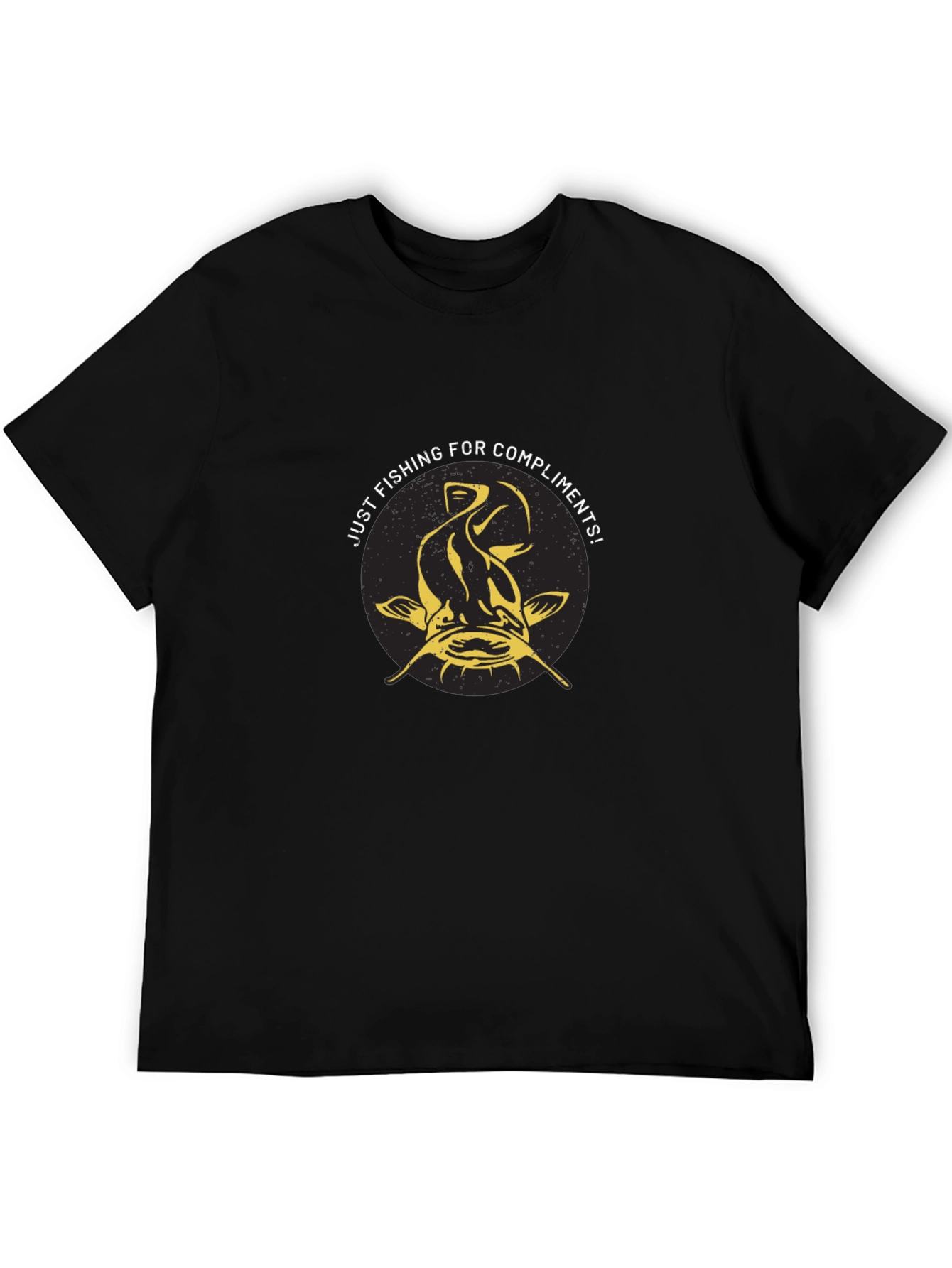 Fishing for Compliments Black T-Shirt