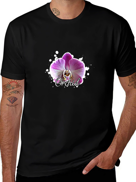 Orchid Graphic Black T-Shirt