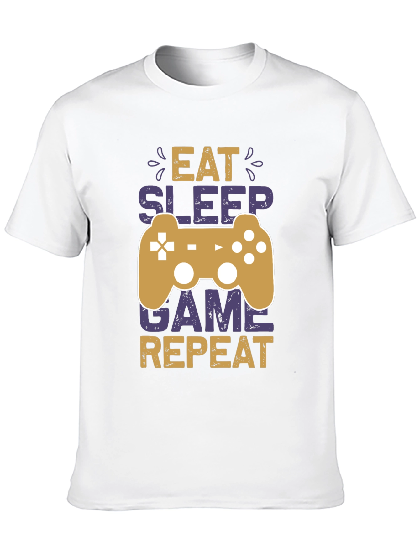 Eat Sleep Game Repeat Graphic Tee - Gamer T-Shirt
