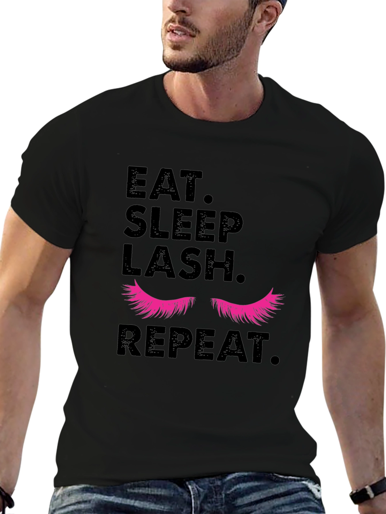 Eat Sleep Lash Repeat Graphic T-Shirt