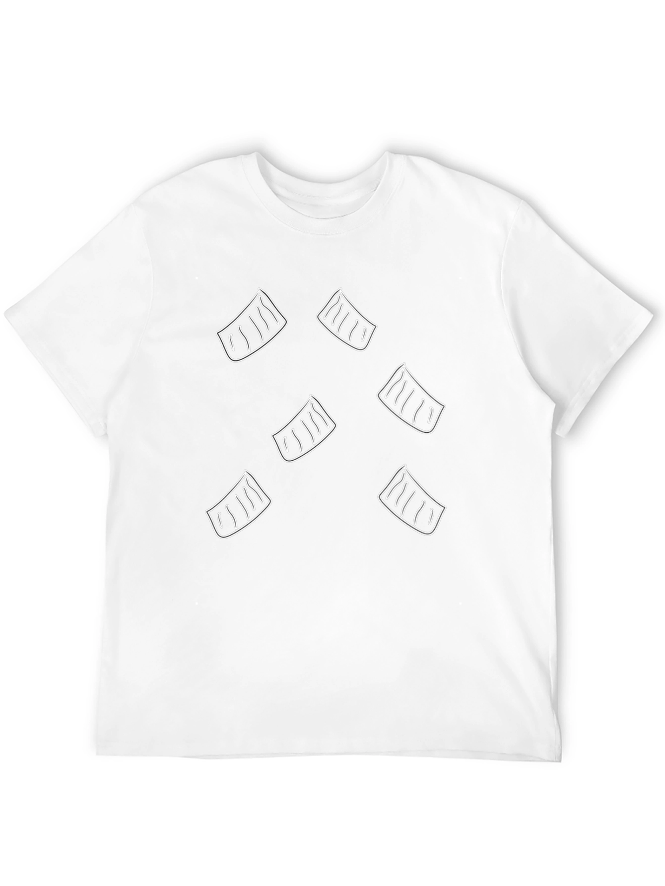 Stylish Black Tee with Unique Sushi Roll Design