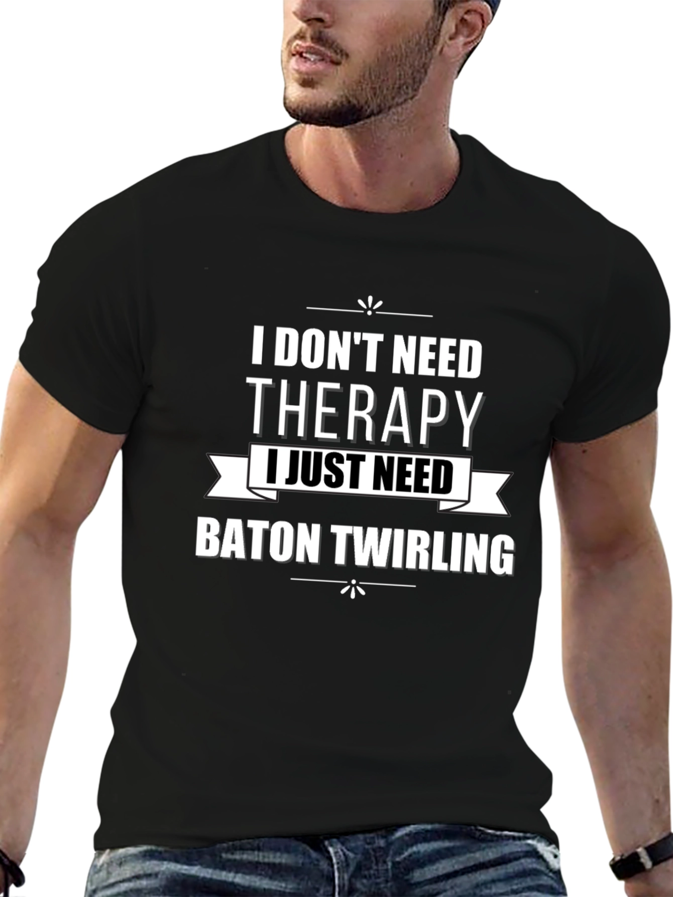 Baton Twirling Therapy T-Shirt - Funny Slogan Tee