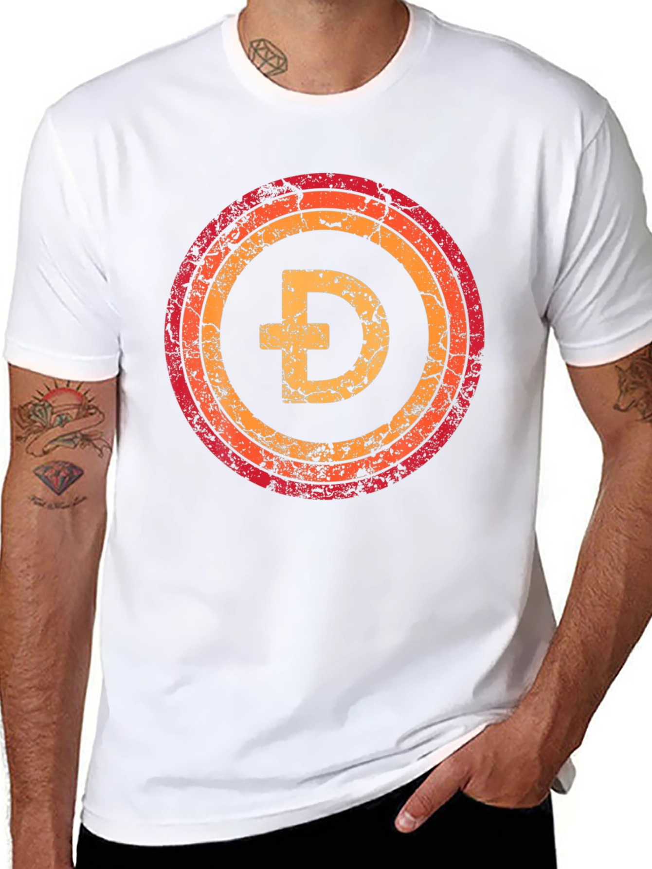Retro Doge Crypto T-Shirt - Black