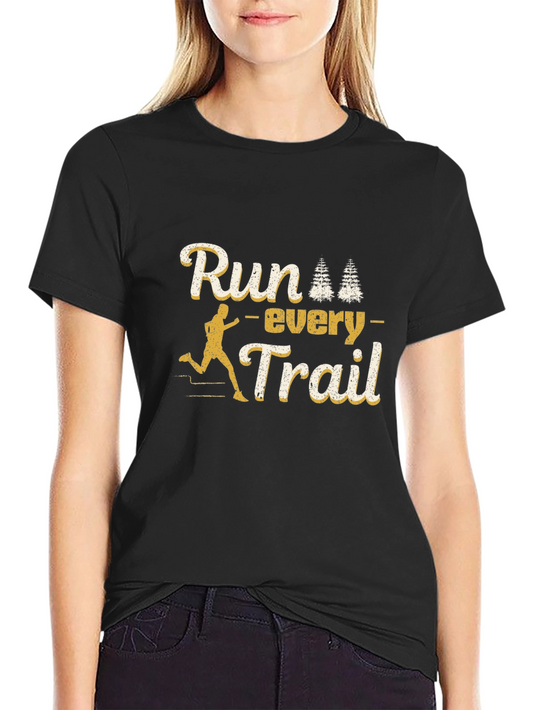 Run Every Trail Black Graphic Tee