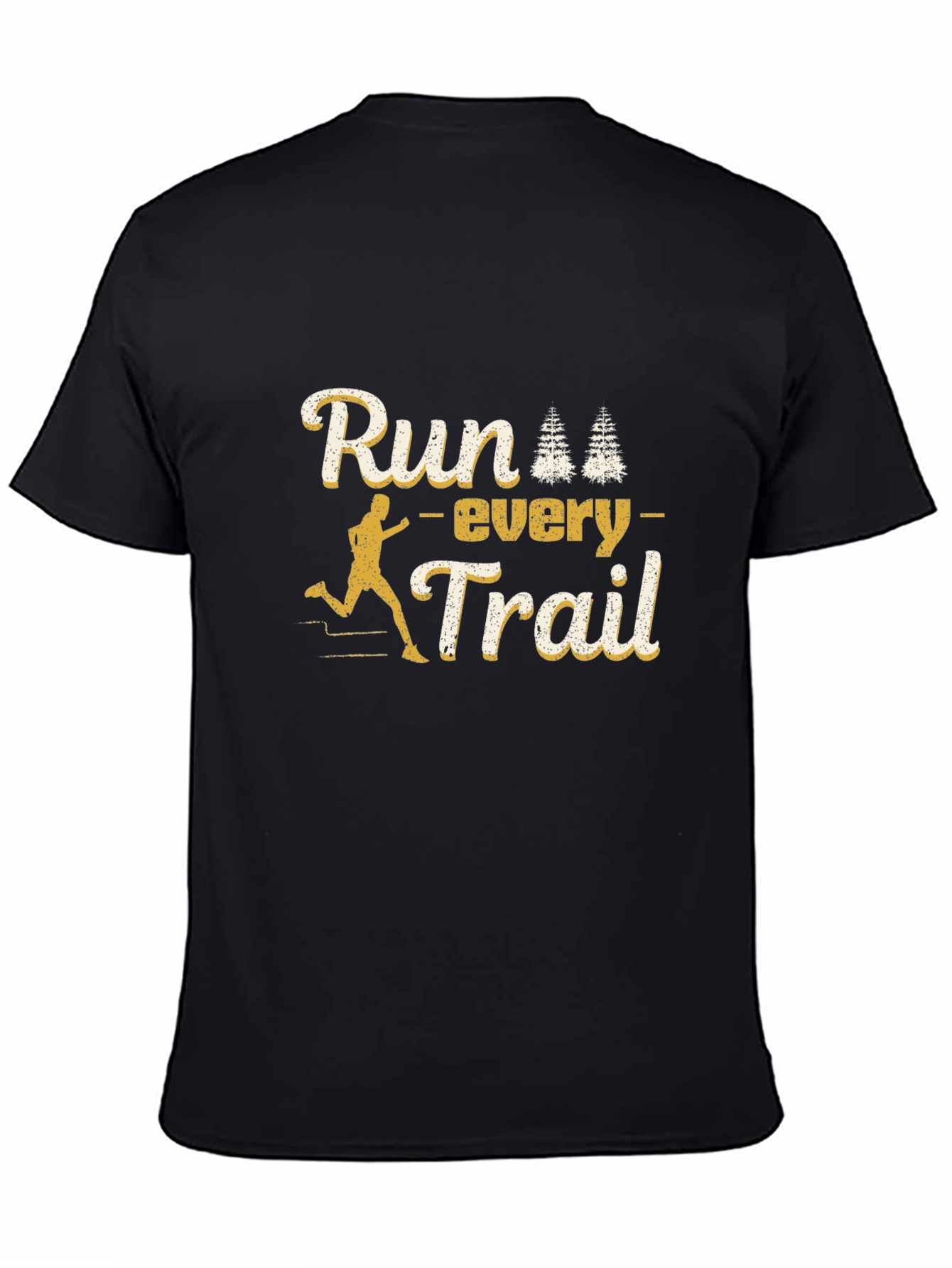 Run Every Trail Black Graphic Tee