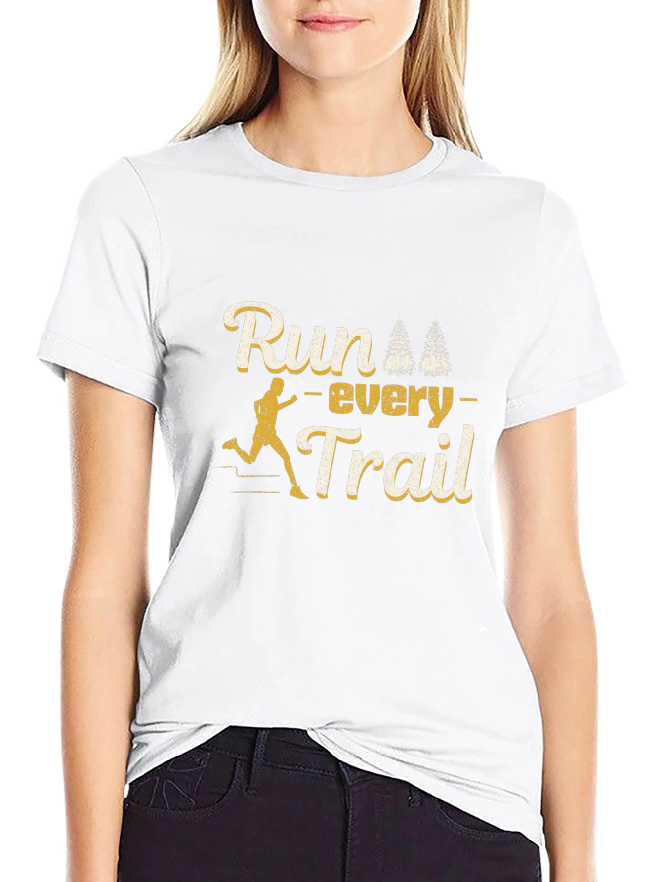 Run Every Trail Black Graphic Tee