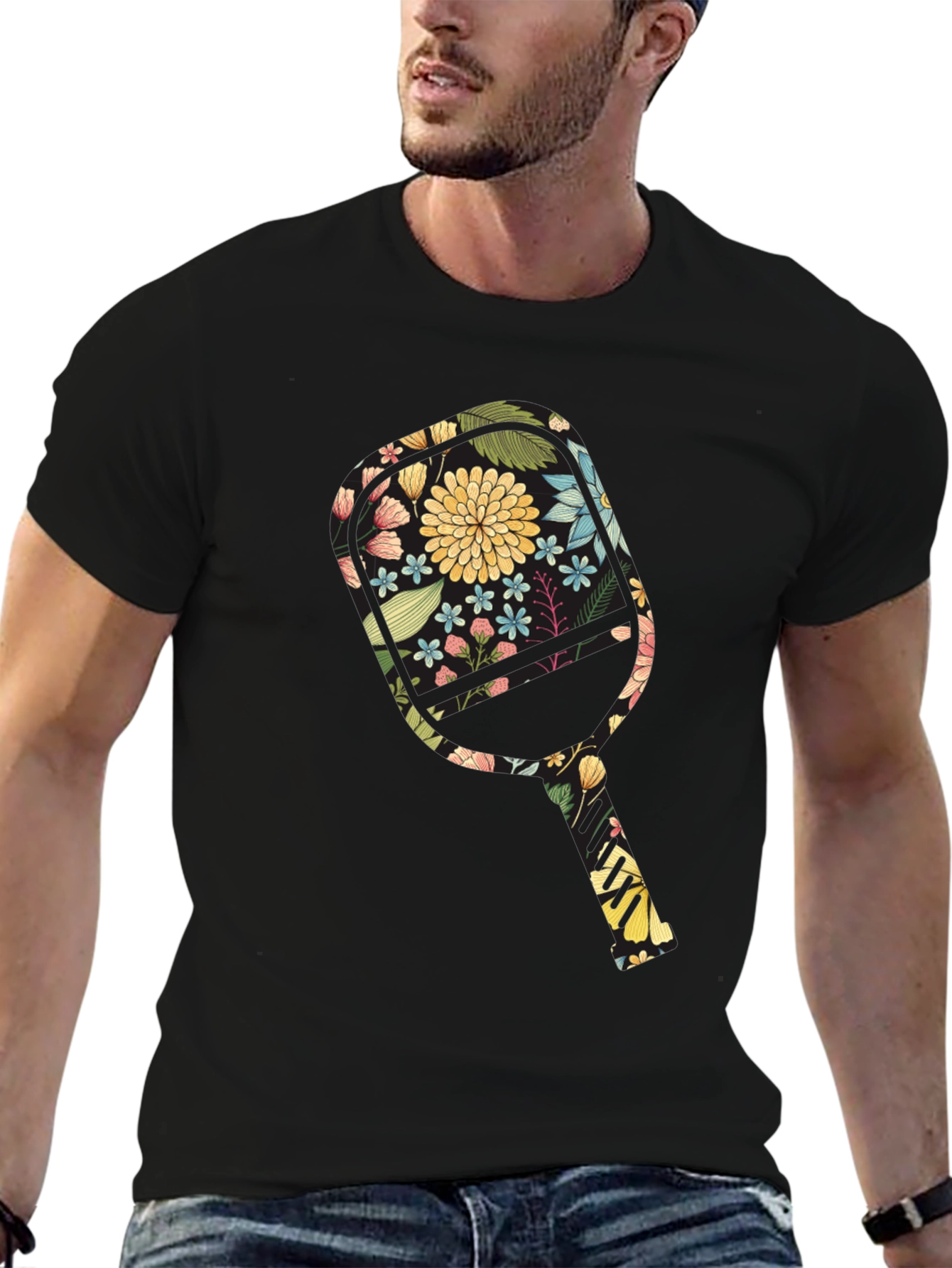 Floral Paddleball T-Shirt: Stylish Activewear