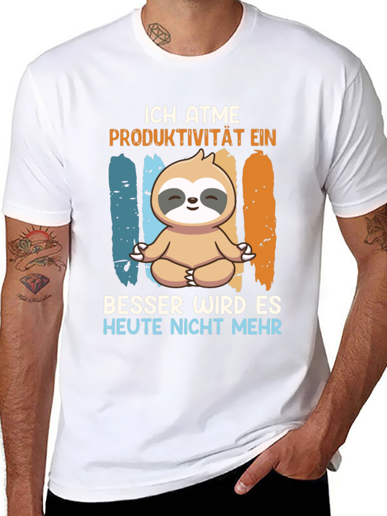 Ich Atme Sloth Meditation T-Shirt