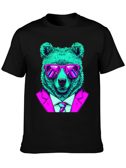 Cool Bear in Suit Graphic T-Shirt