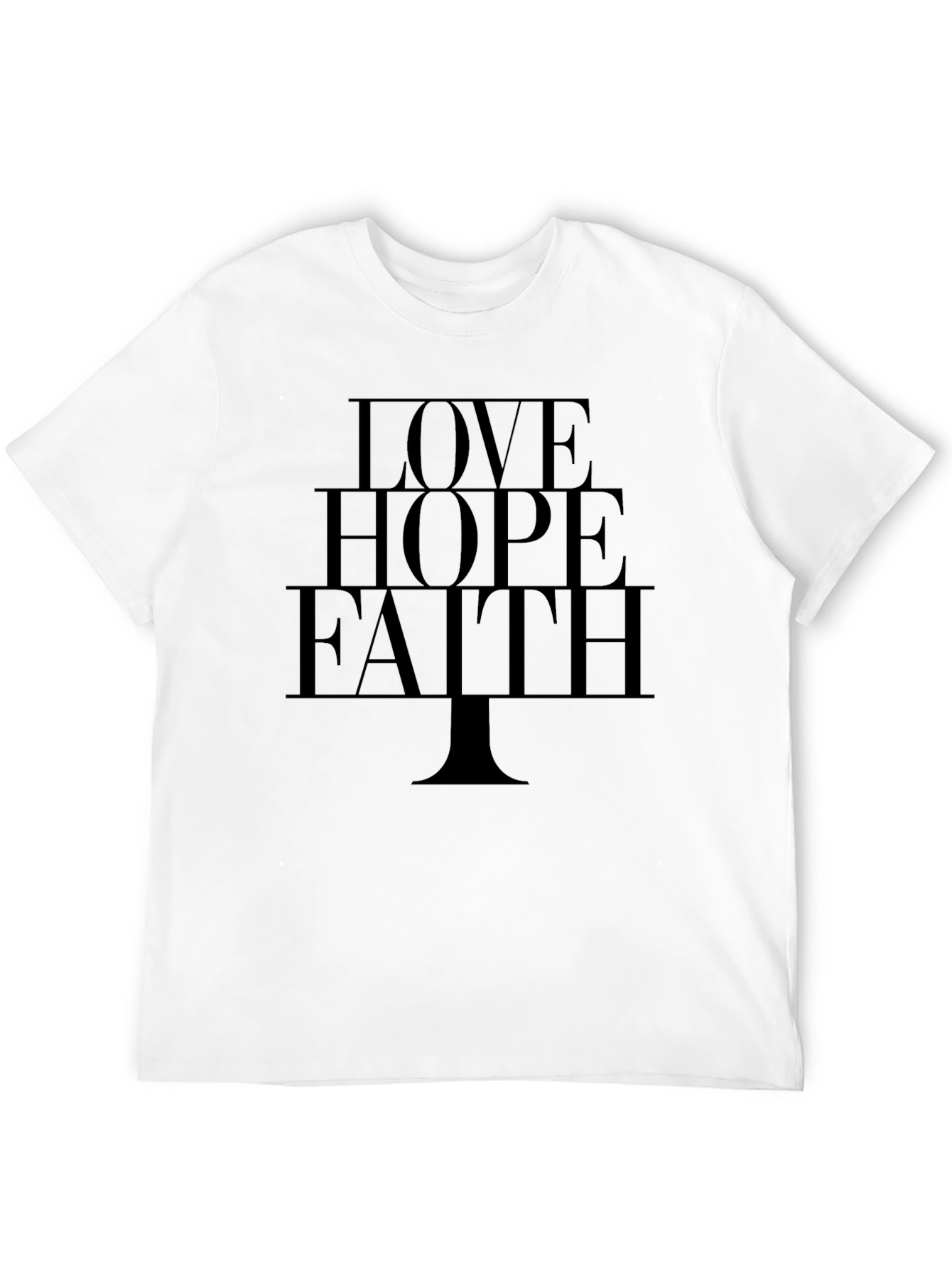Love Hope Faith Graphic Tee - Stylish Comfort