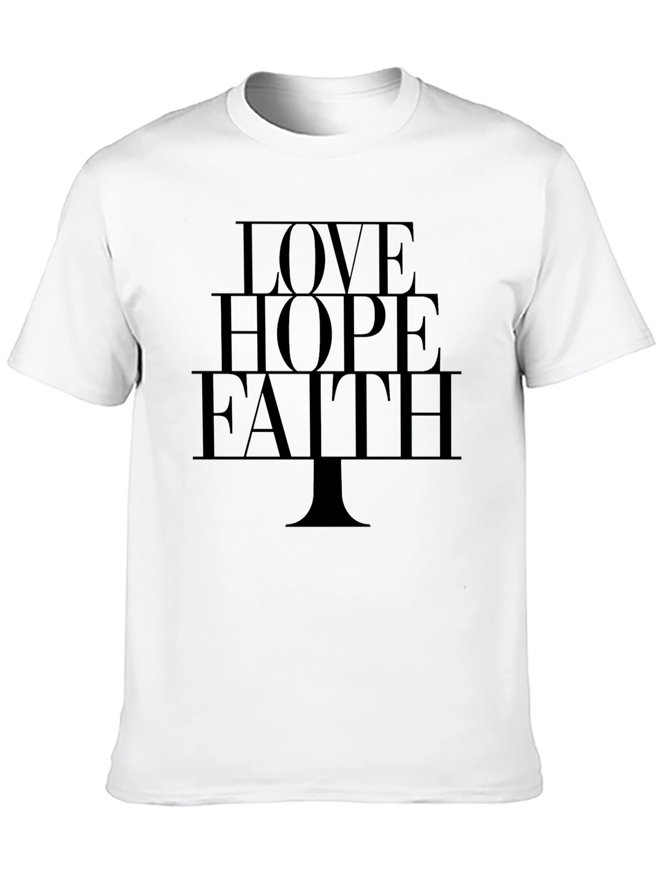 Love Hope Faith Graphic Tee - Stylish Comfort