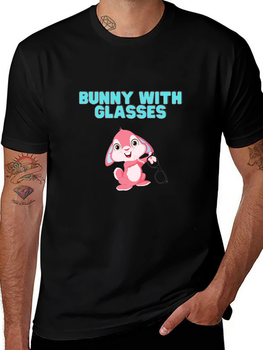 Bunny With Glasses Graphic T-Shirt