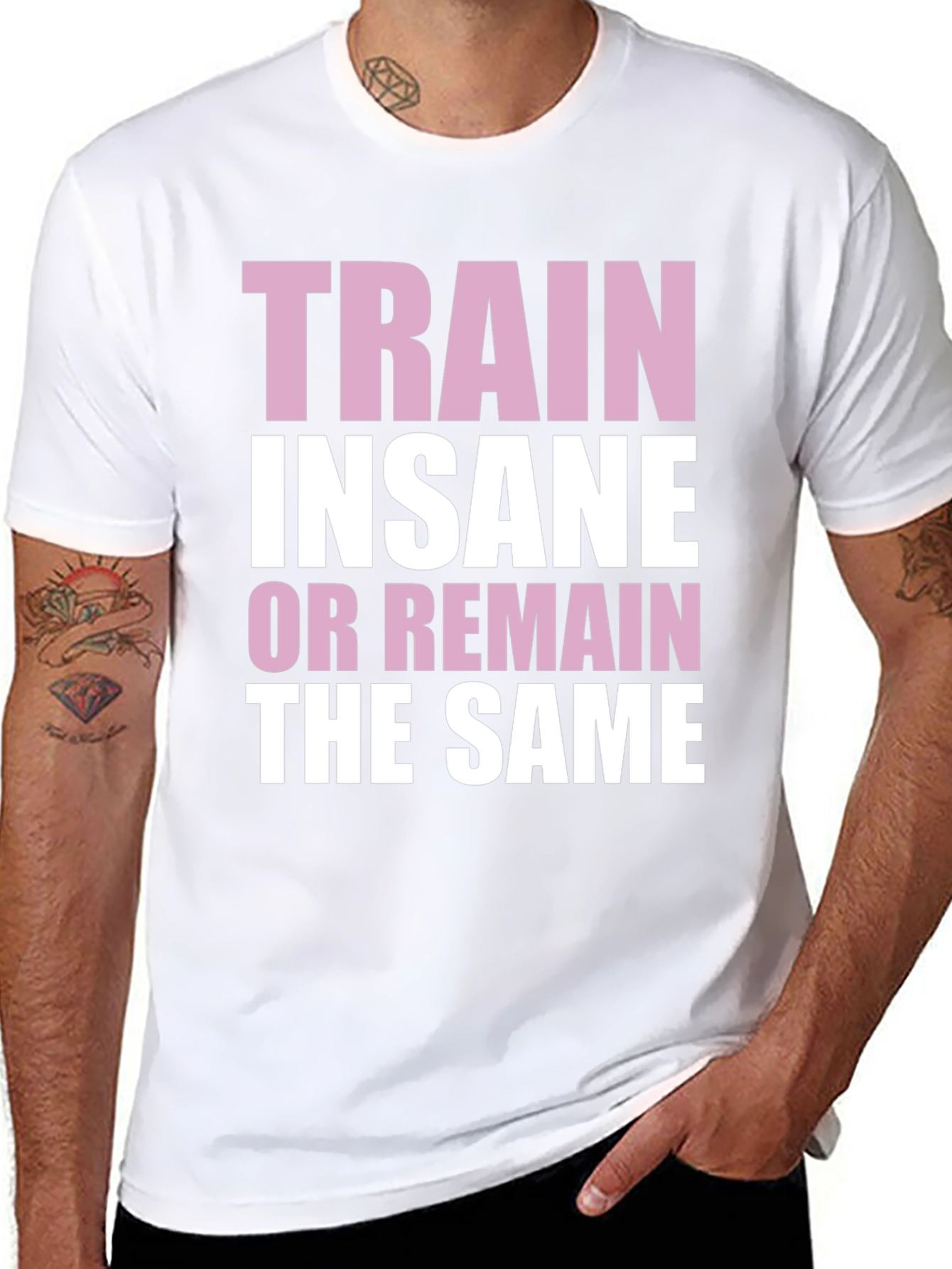 Train Insane Graphic Tee - Motivational Gym Shirt