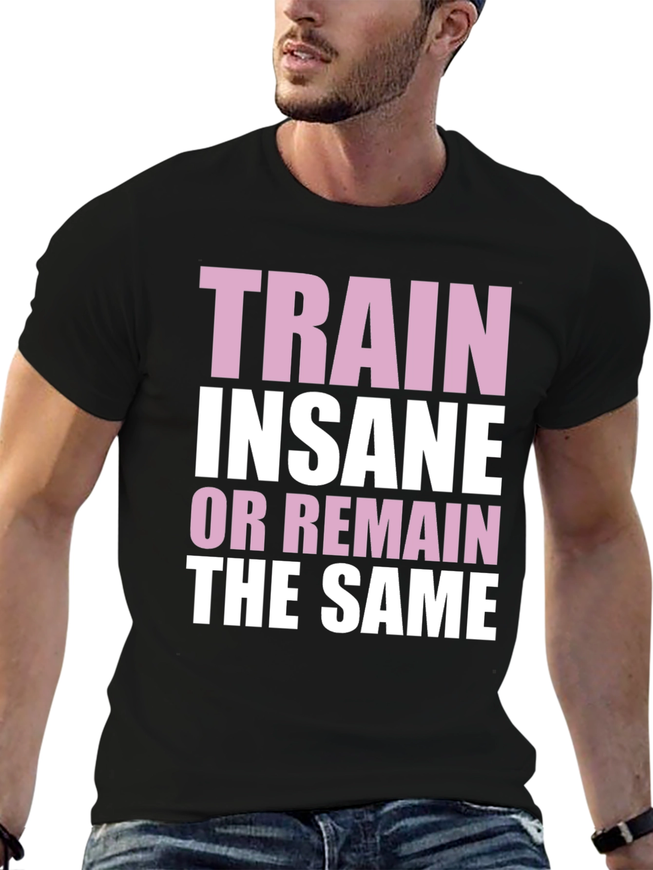Train Insane Graphic Tee - Motivational Gym Shirt