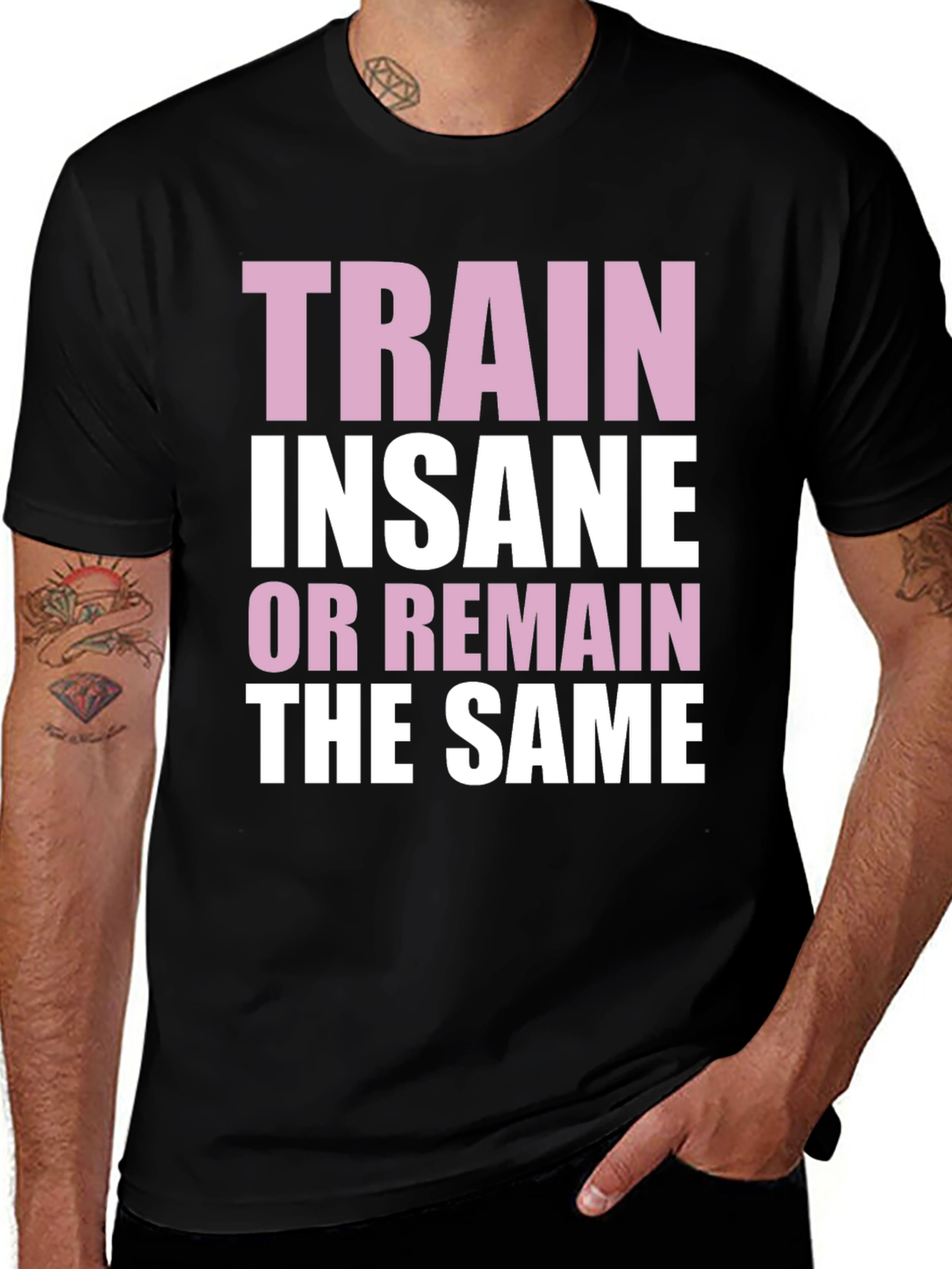 Train Insane Graphic Tee - Motivational Gym Shirt