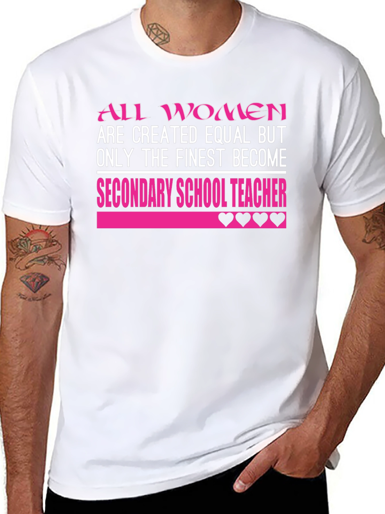 Finest Secondary School Teacher Womens T-Shirt