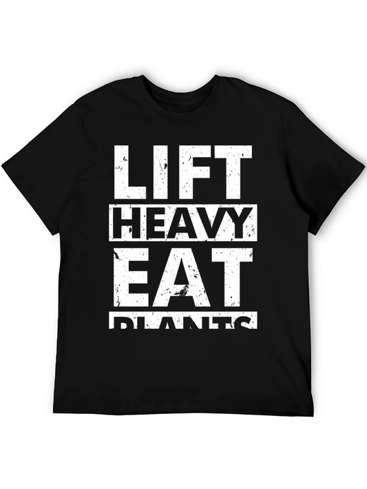 Lift Heavy Eat Plants Black T-Shirt