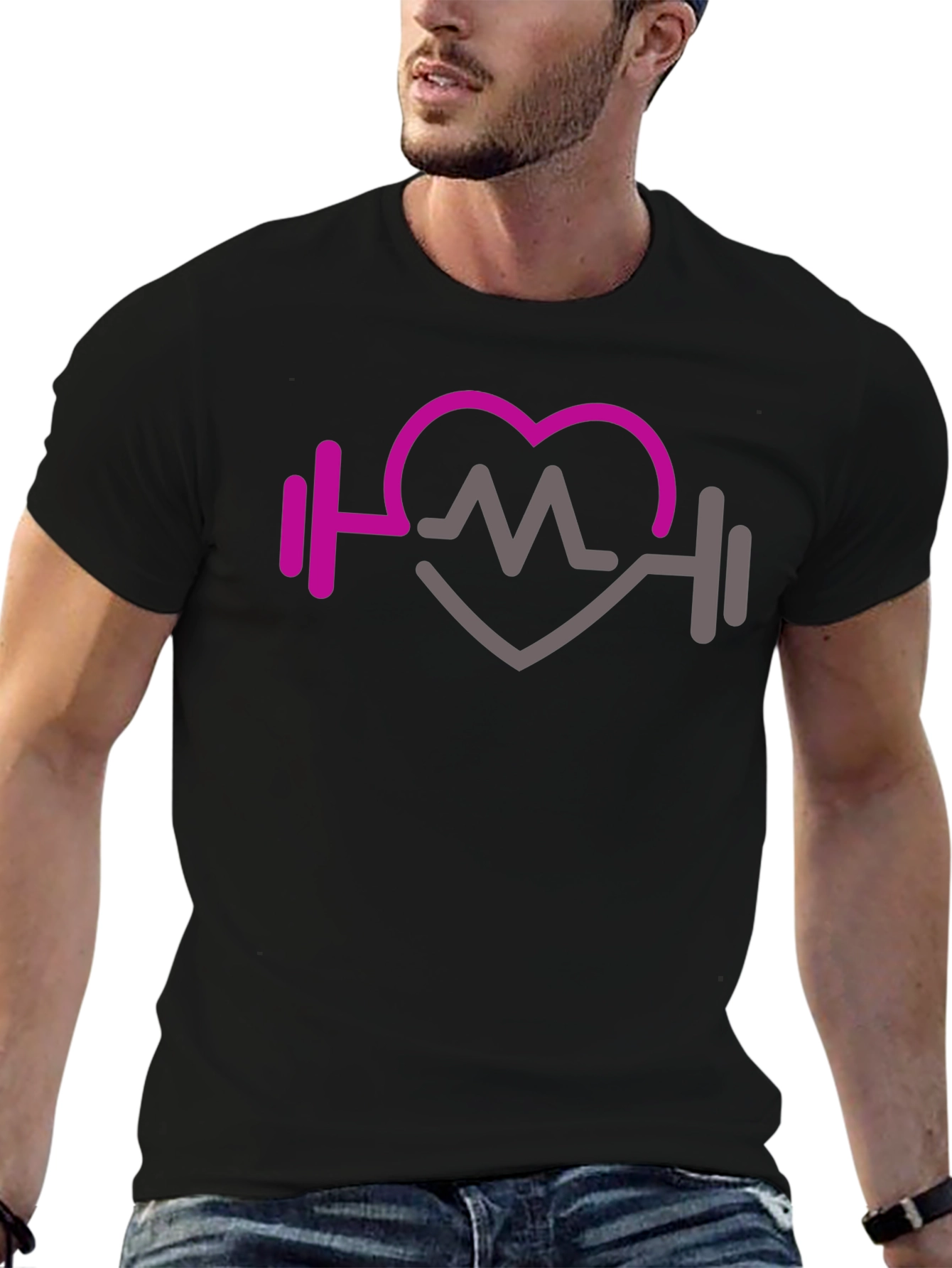 Fitness Heartbeat Graphic Tee