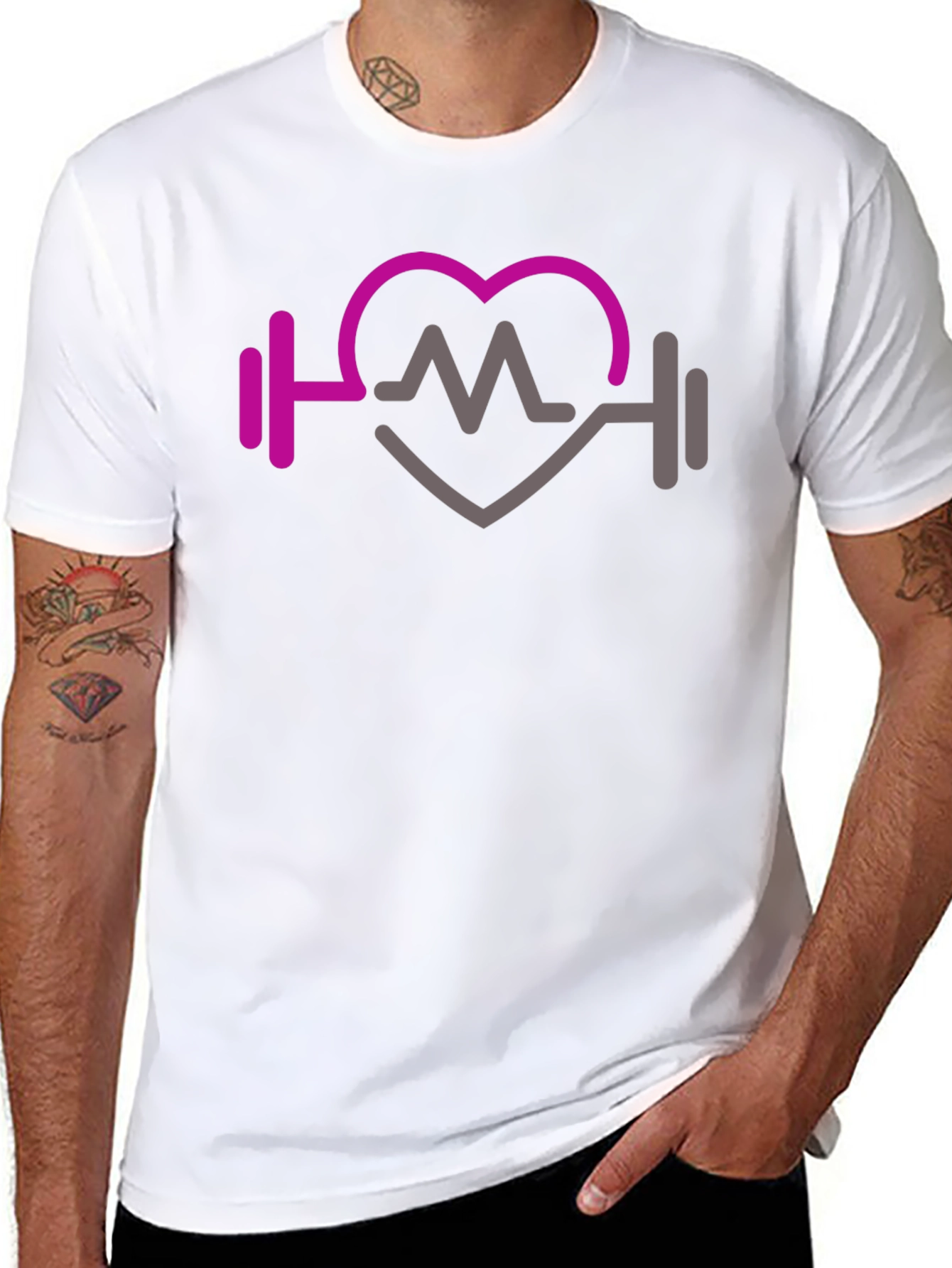 Fitness Heartbeat Graphic Tee