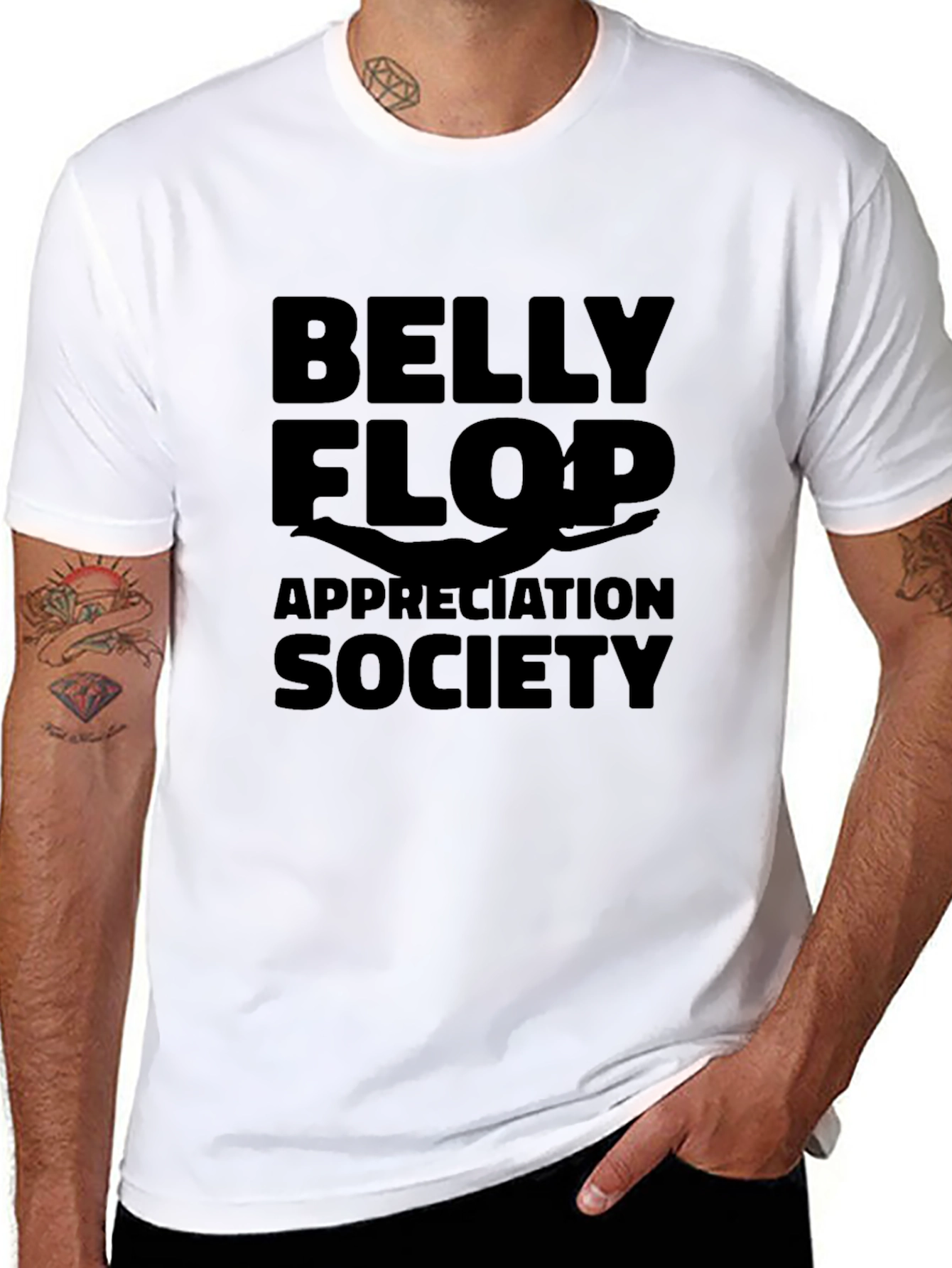 Belly Flop Appreciation Society Black T-Shirt