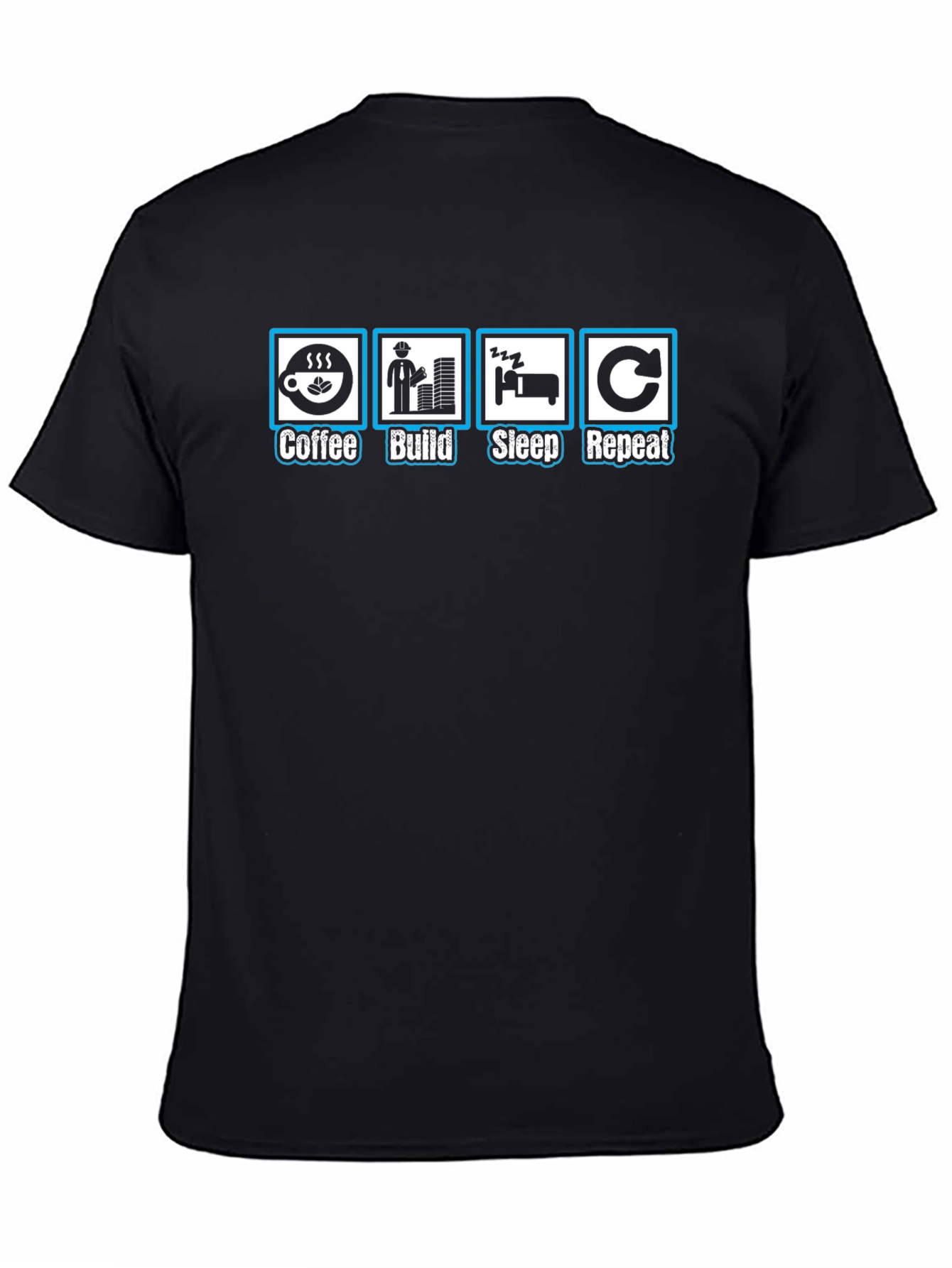 Coffee Build Sleep Repeat T-Shirt