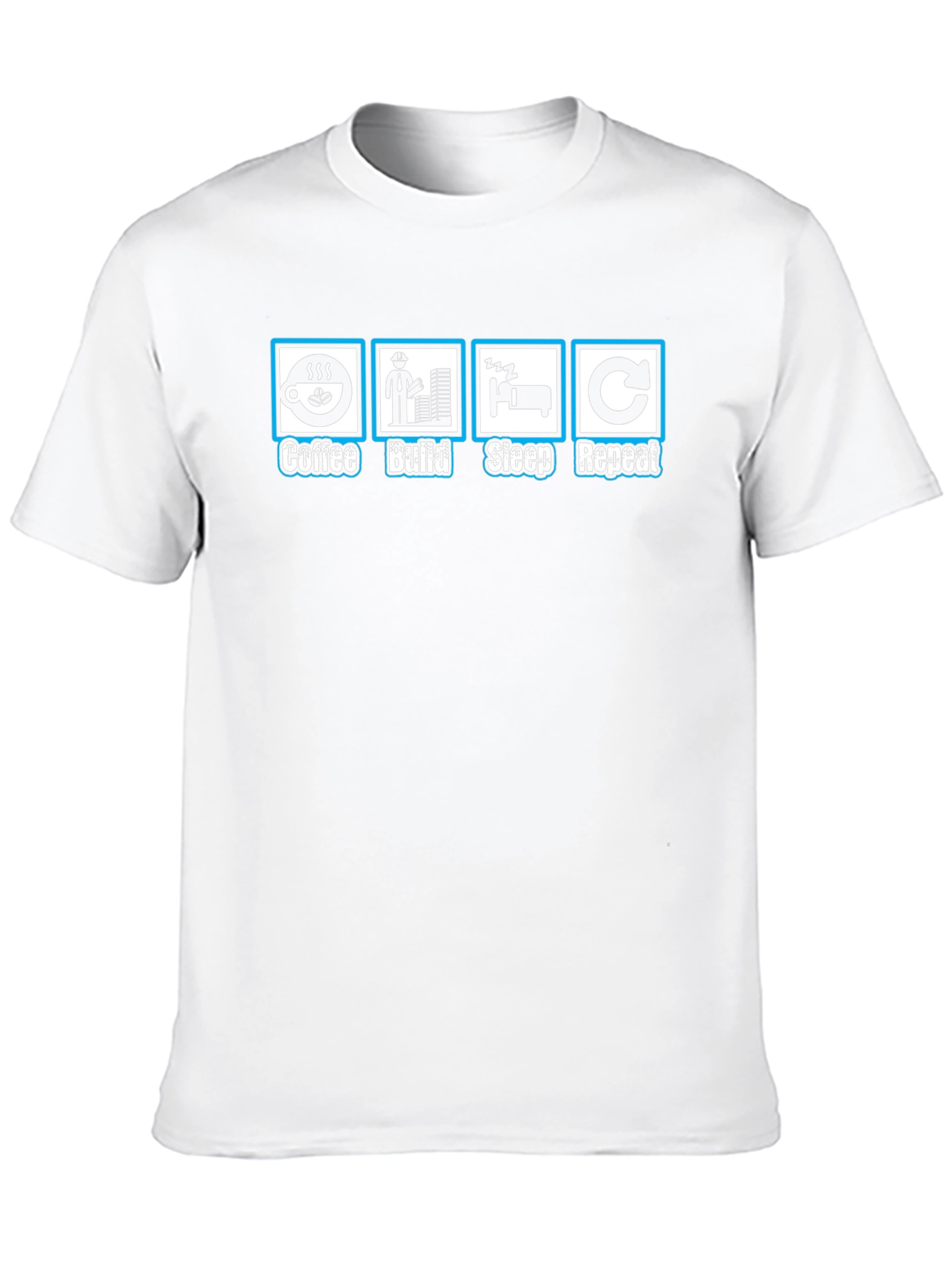 Coffee Build Sleep Repeat T-Shirt