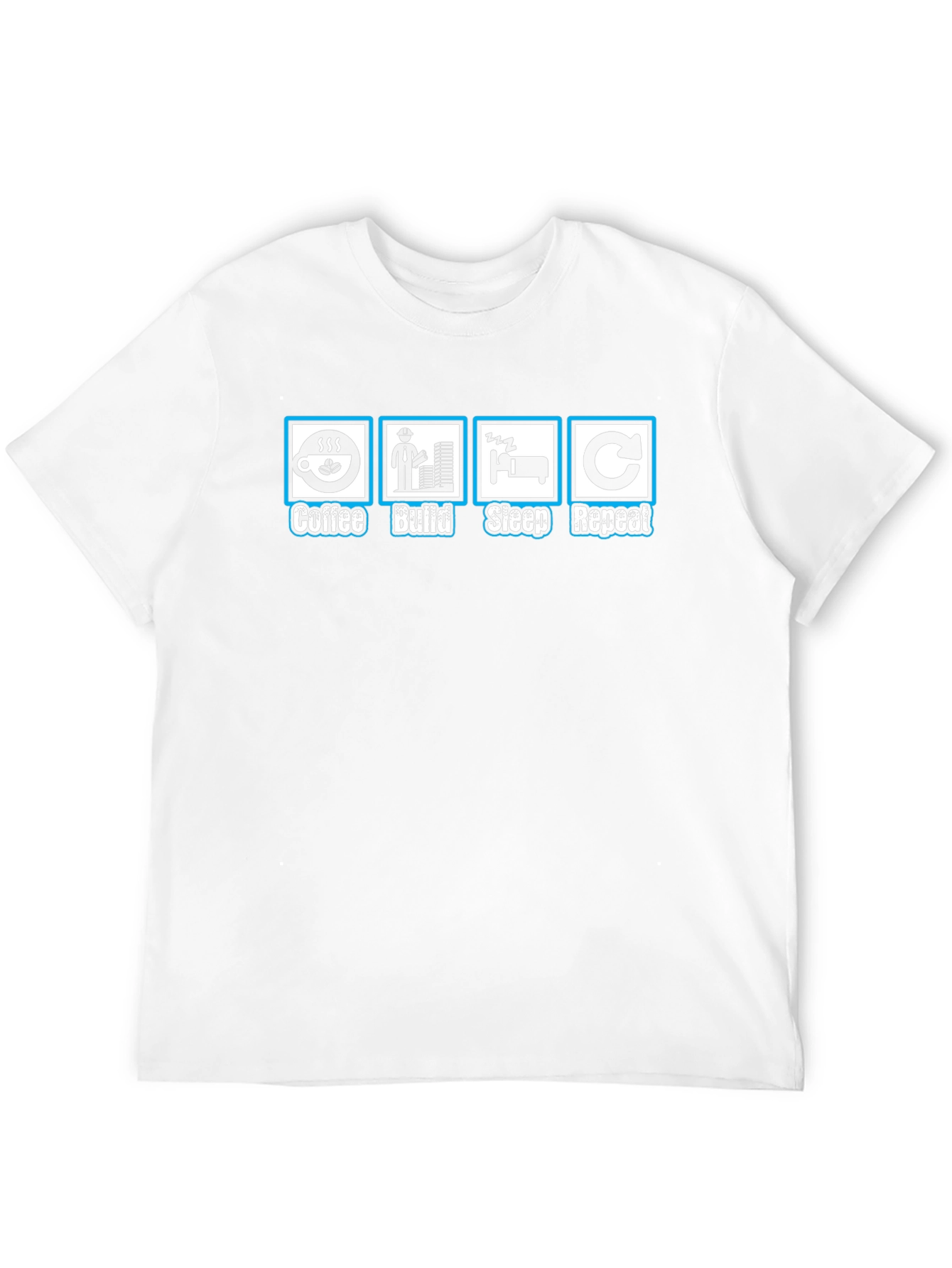 Coffee Build Sleep Repeat T-Shirt