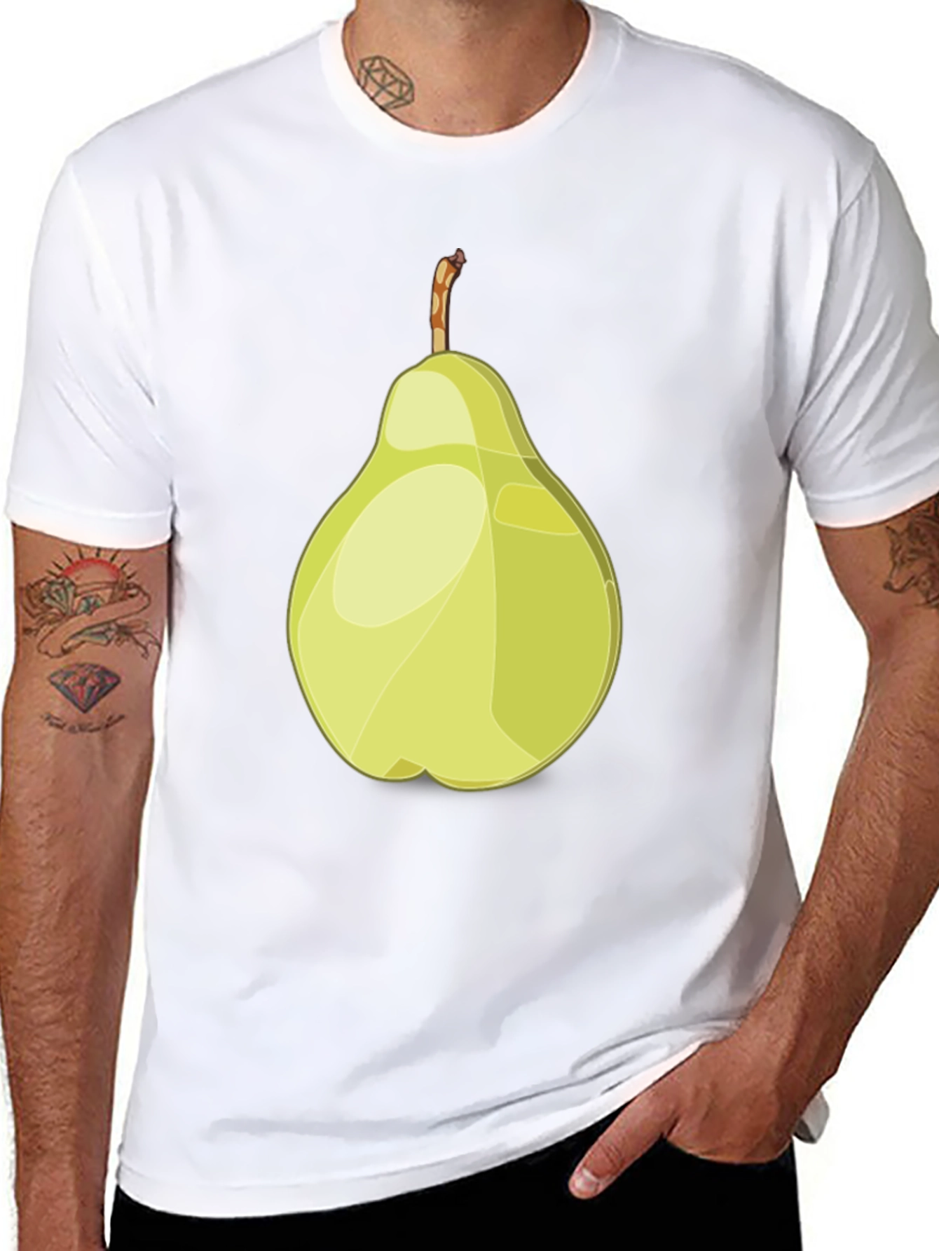 Pear Graphic Black T-Shirt
