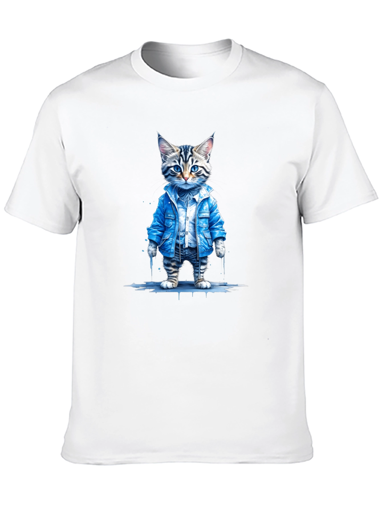 Cool Cat Denim Tee - Urban Style