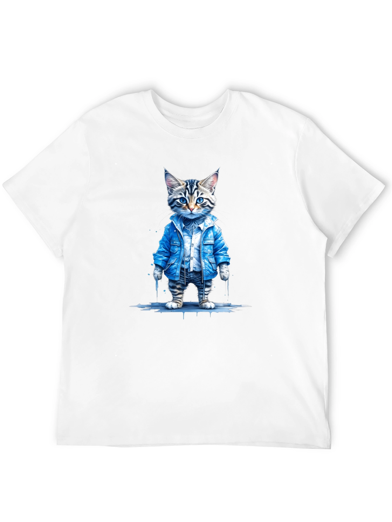 Cool Cat Denim Tee - Urban Style