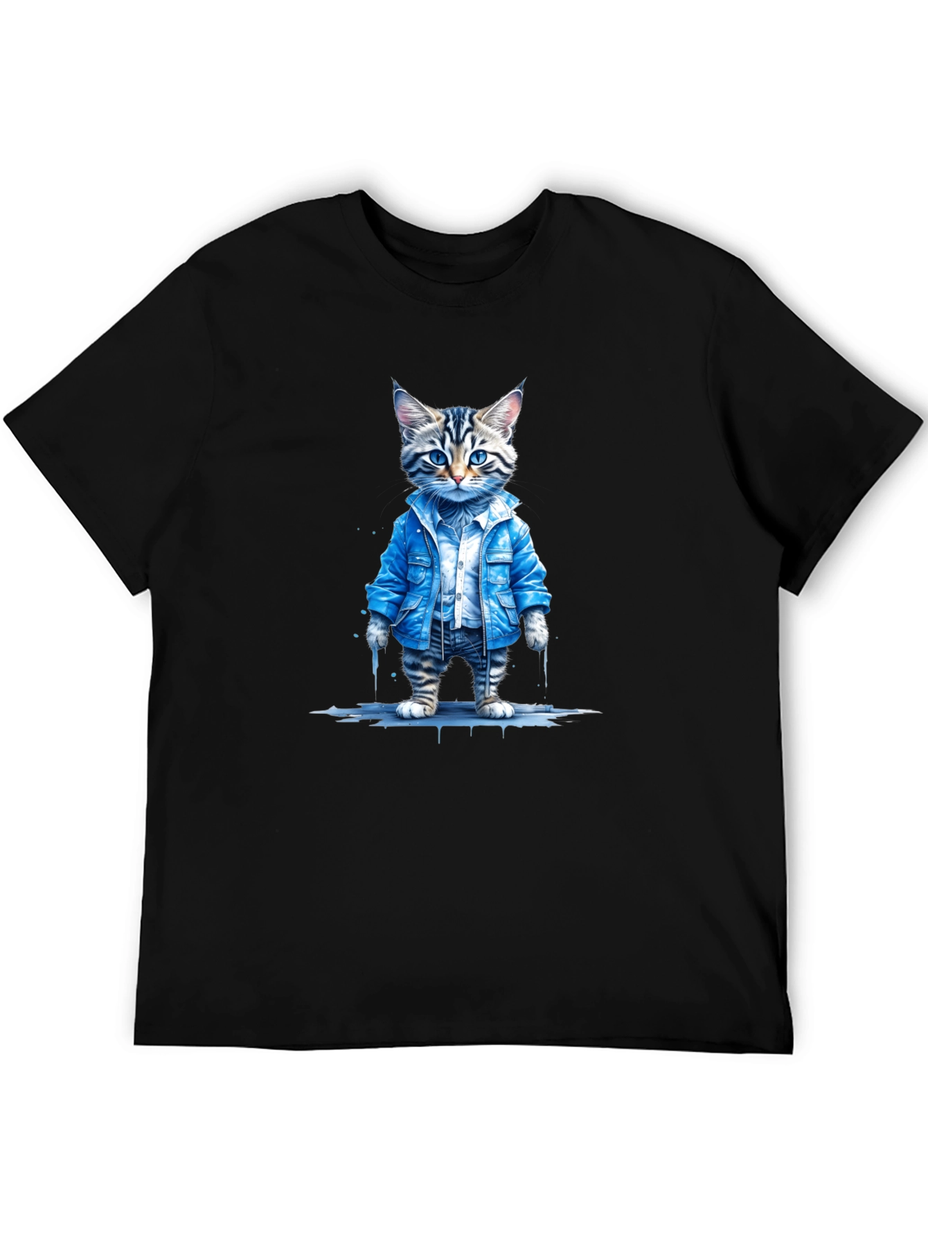 Cool Cat Denim Tee - Urban Style