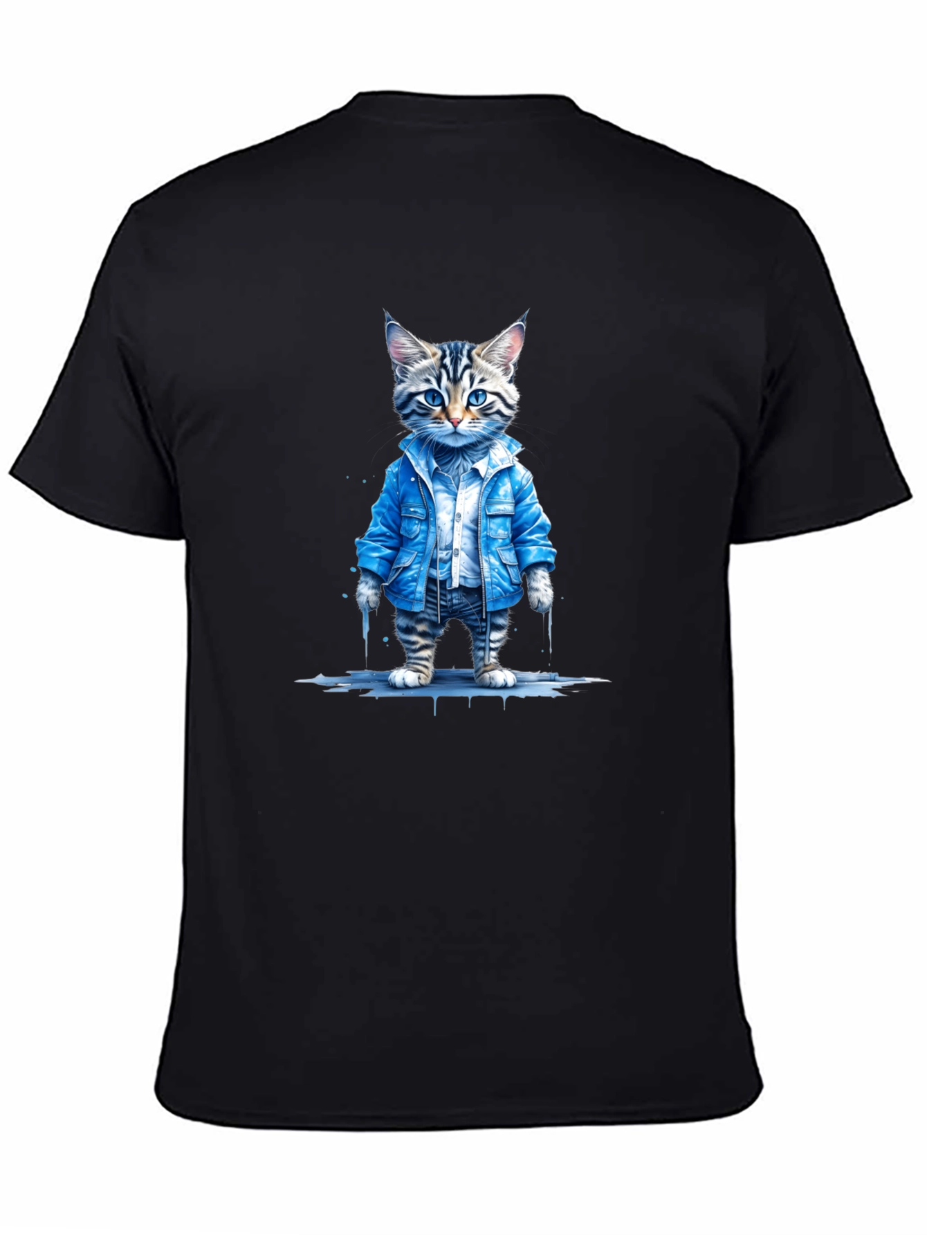 Cool Cat Denim Tee - Urban Style