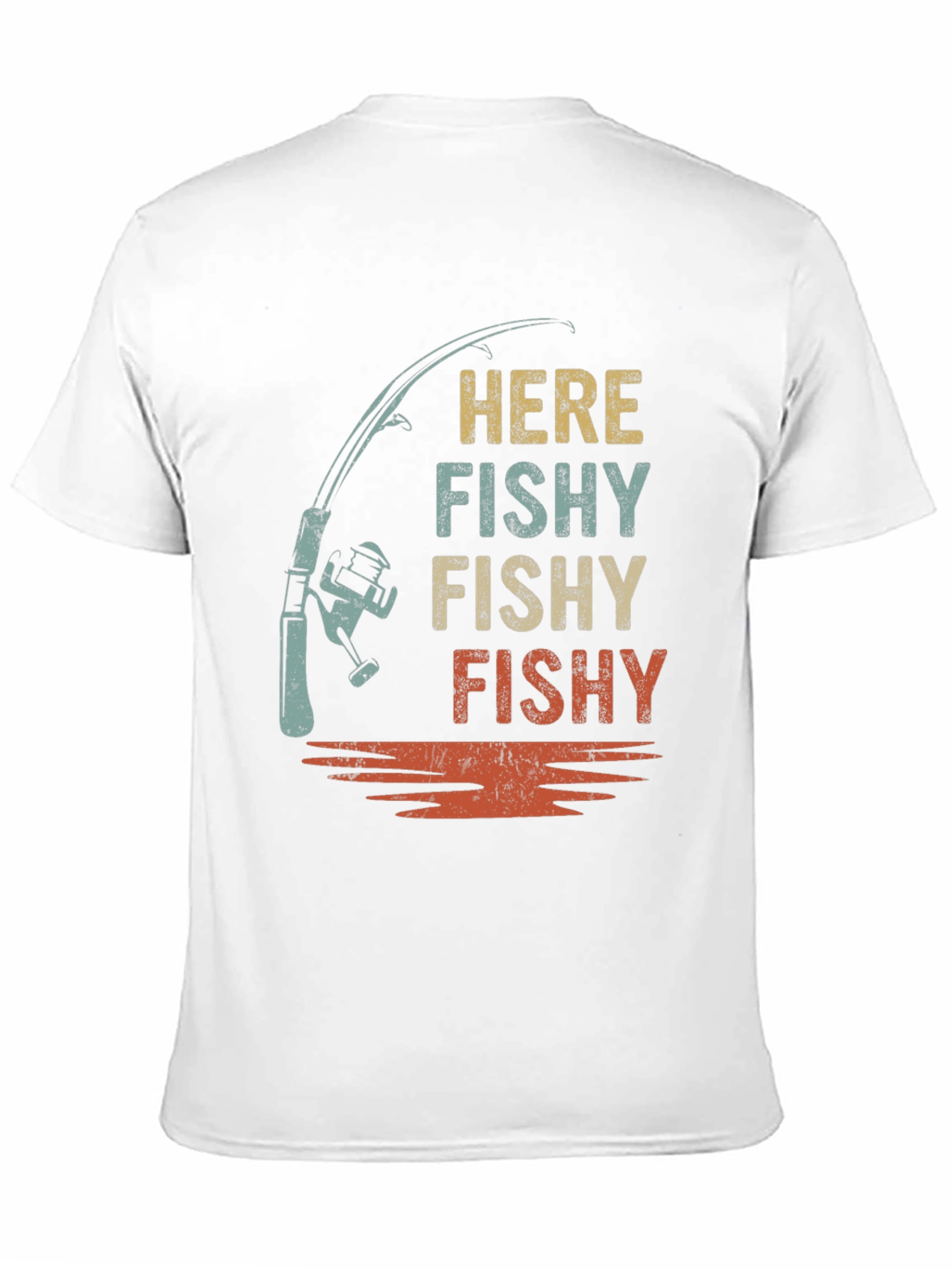 Here Fishy Fishy Retro Fishing T-Shirt