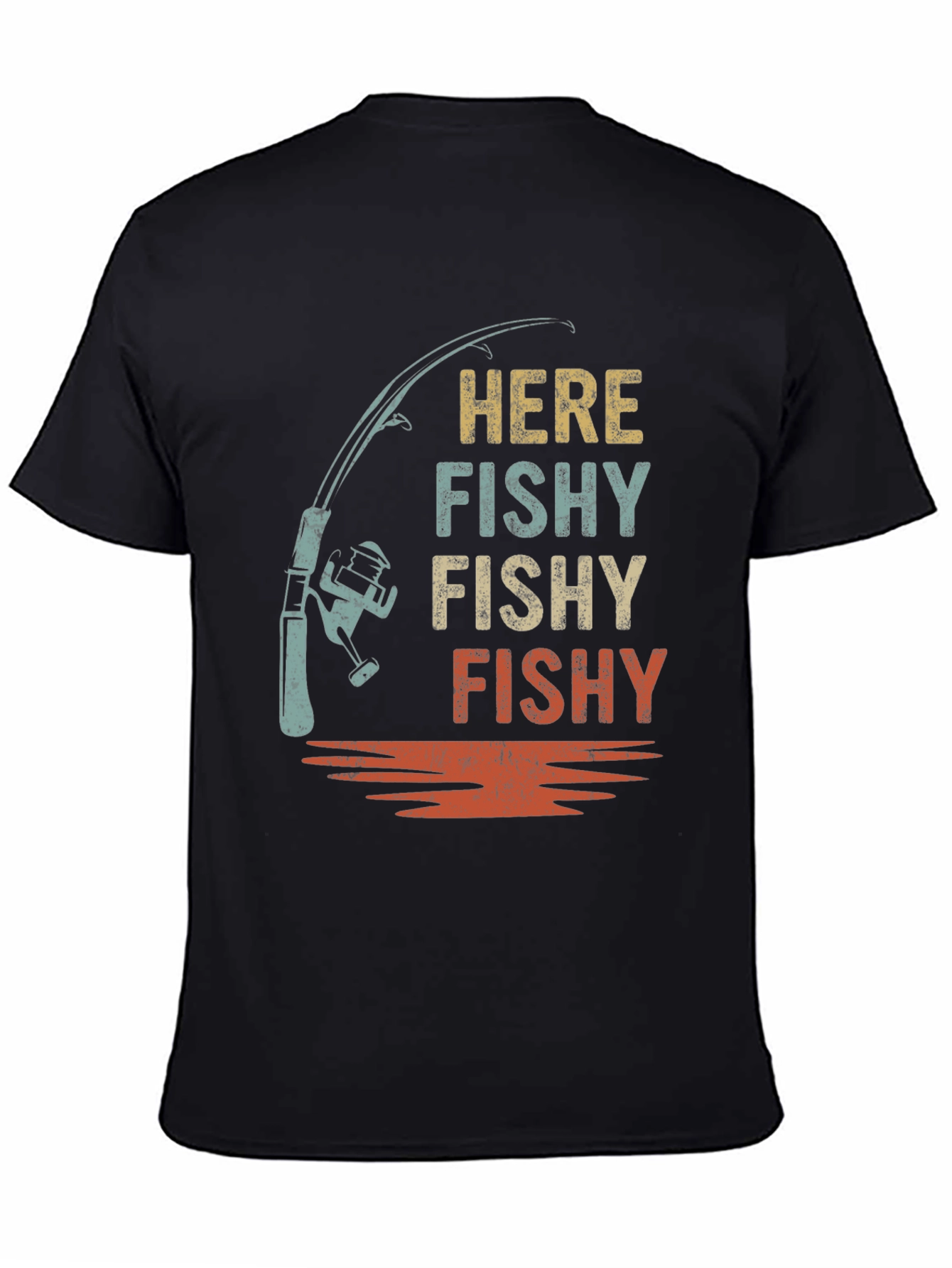 Here Fishy Fishy Retro Fishing T-Shirt
