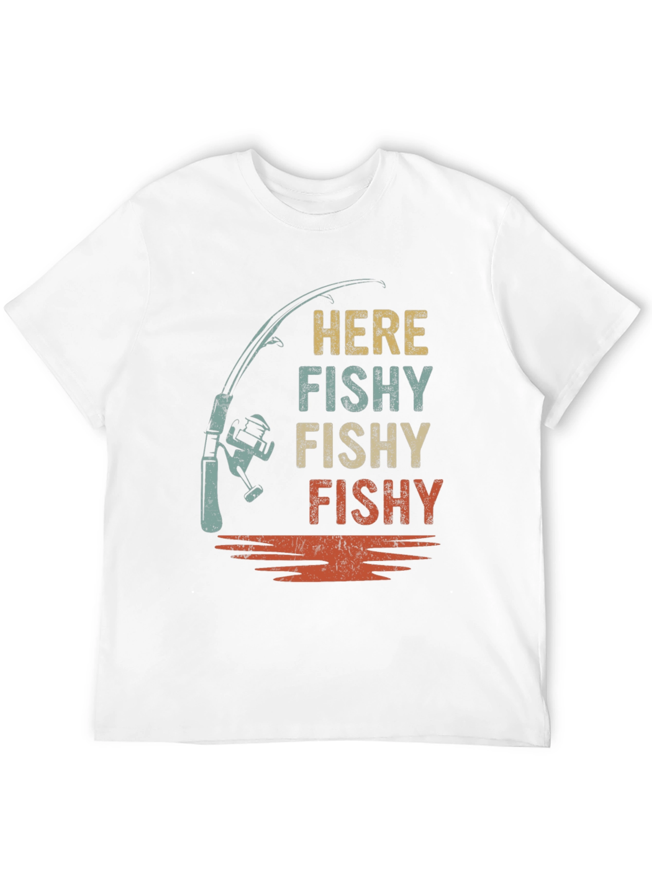 Here Fishy Fishy Retro Fishing T-Shirt